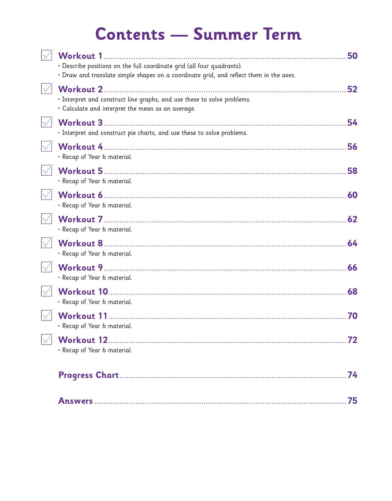 CGP KS2 Maths 10-Minute Weekly Workouts - Year 6 Study Aid | Paperback | English 4