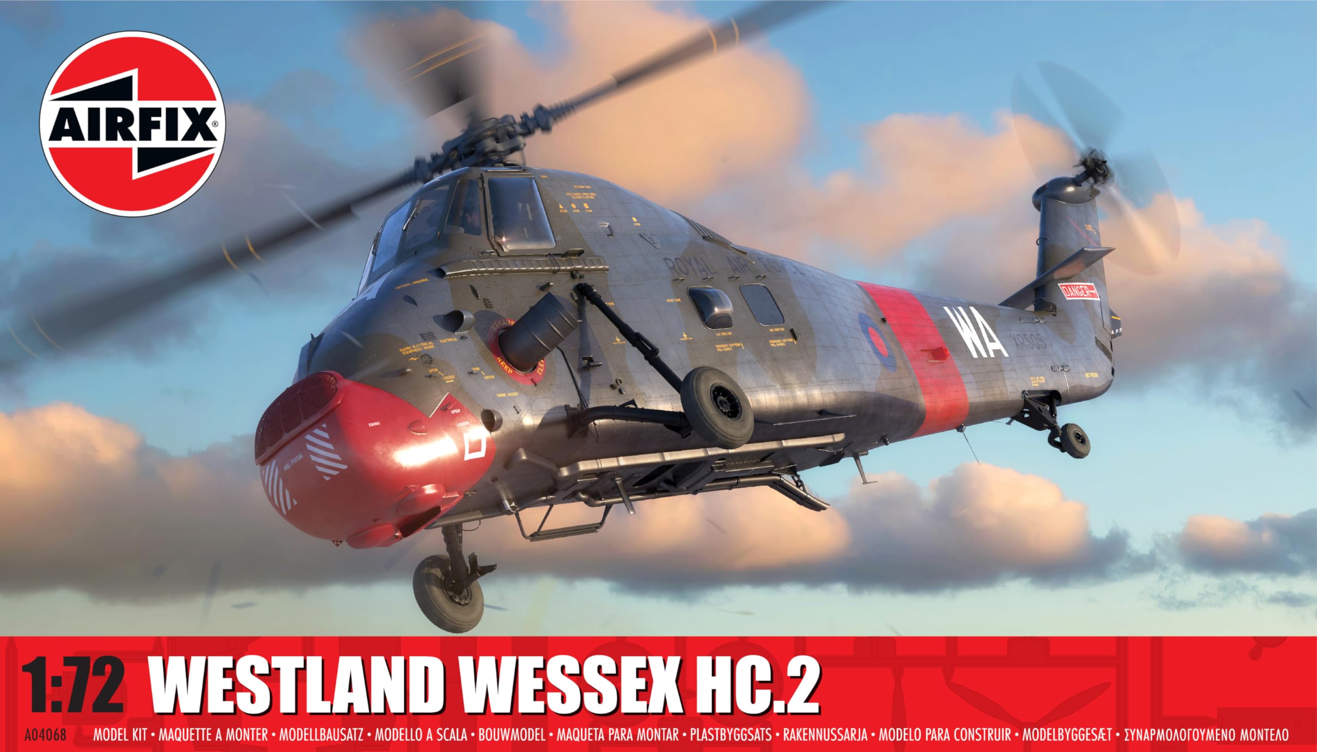 Airfix A04068 Westland Wessex HC.2 Model Kit | 1:72 Scale | 134 Parts | Skill Level 1