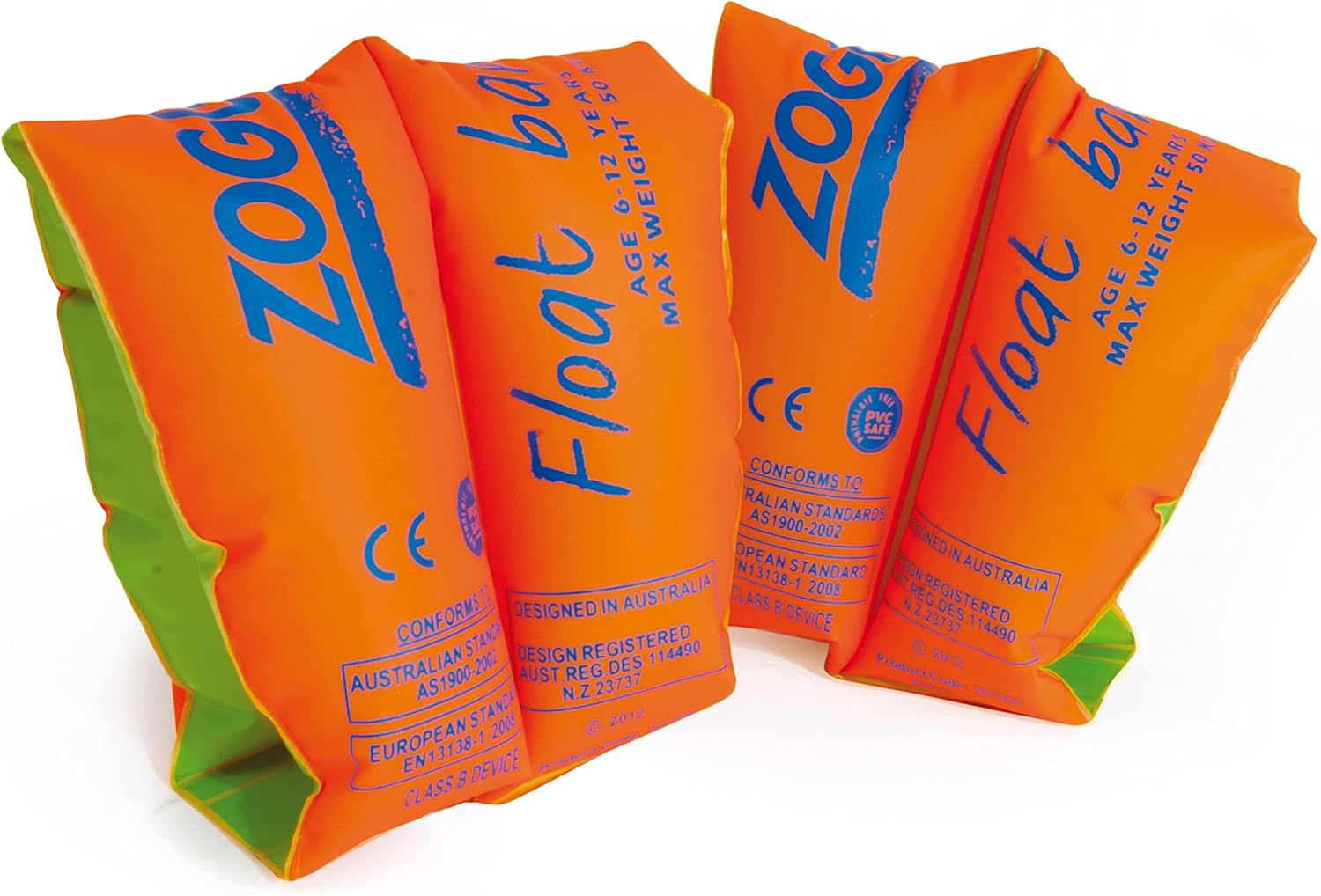 Zoggs Swimming Armbands for Kids - Orange Float Bands for Ages 0-12 Months
