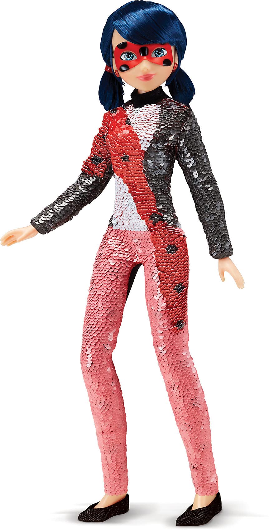 Bandai Ladybug Costume - 26cm Reversible Sequin Doll with Mask