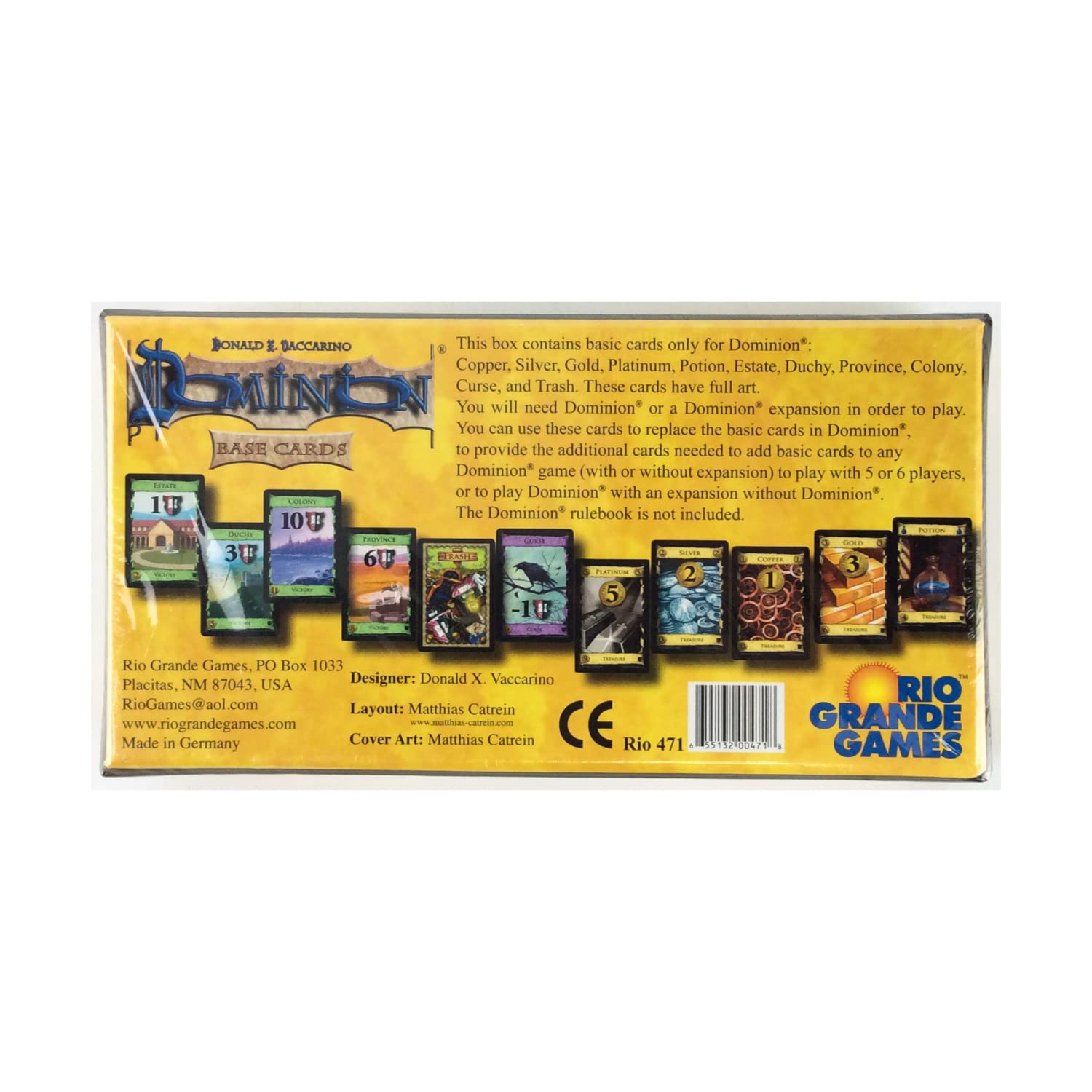 Dominion-Erweiterungsbasiskarten von Rio Grande Games 7