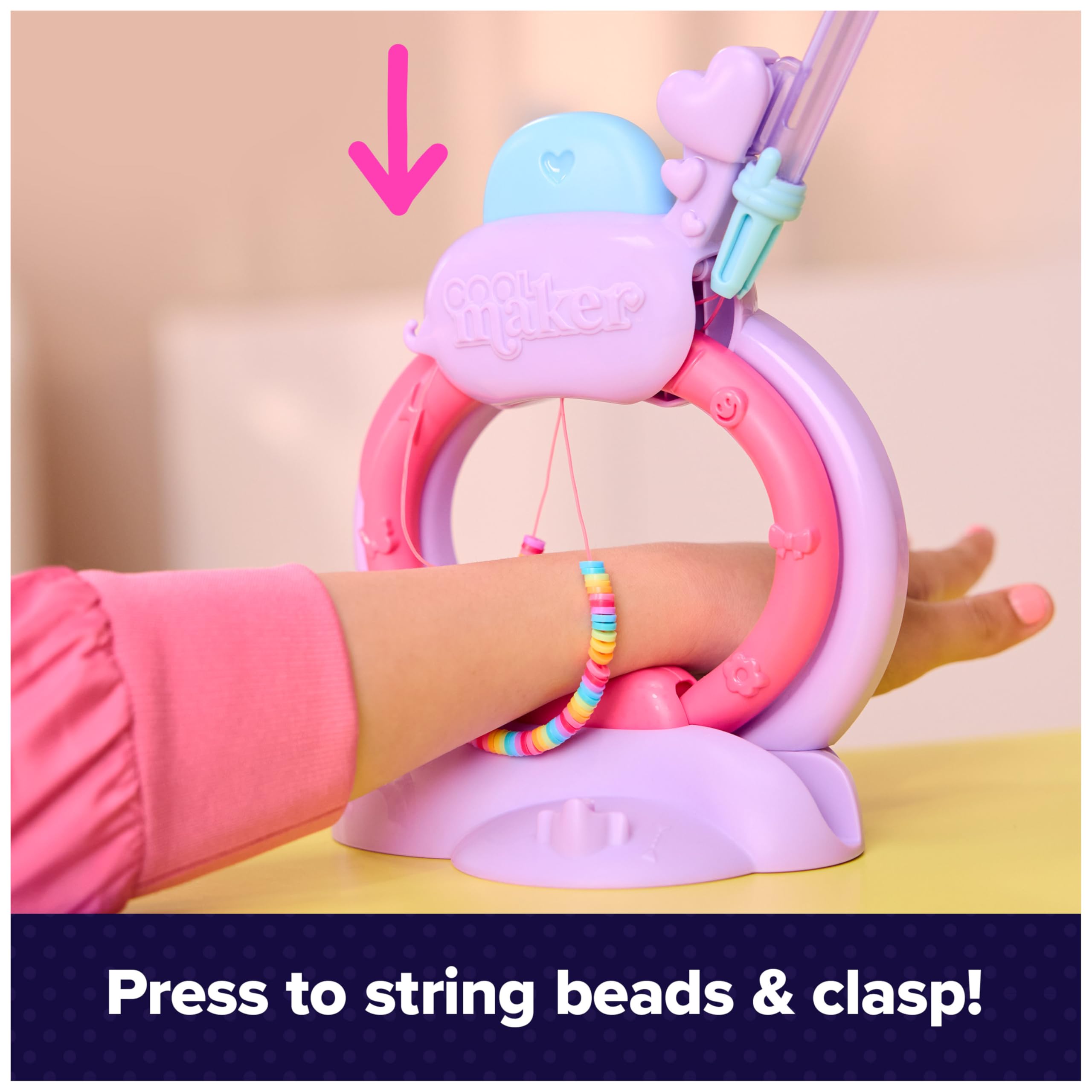 Cool MAKER Stack’d Heishi Studio Bracelet Making Kit - Easy Beading Pen for Kids