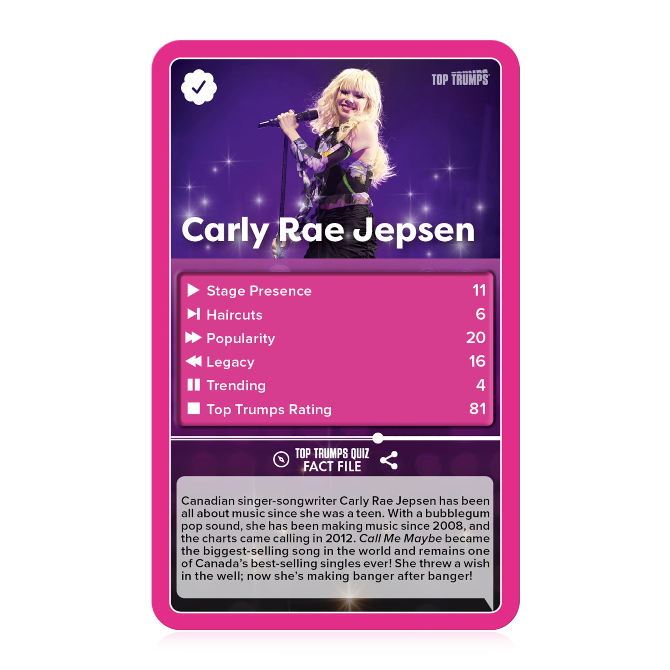 Top Trumps Pop Stars Classic Card Game with 30 Artists Including Taylor Swift, Beyoncé, Harry Styles & Adele – Fun Family Card Game for Ages 6+ 2