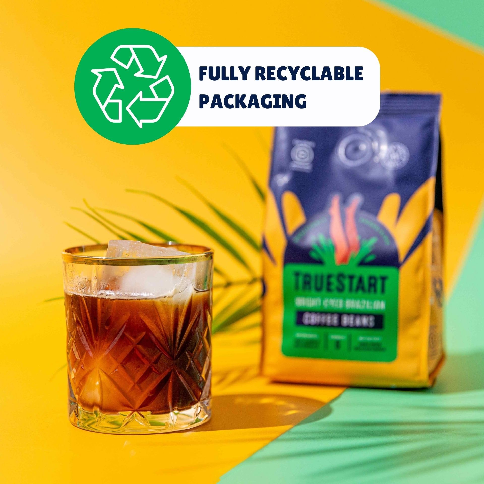 TrueStart Coffee Beans Bright-Eyed Brazilian 200g – Mycotoxin-Free, Single Origin, Medium Roast