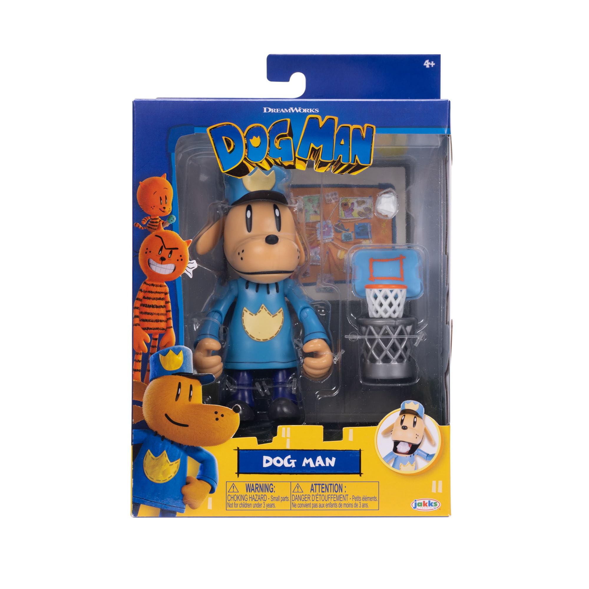 Dog Man Articulated Action Figure 5' / 12.7cm with 3 Accessories by Jakks Pacific 3