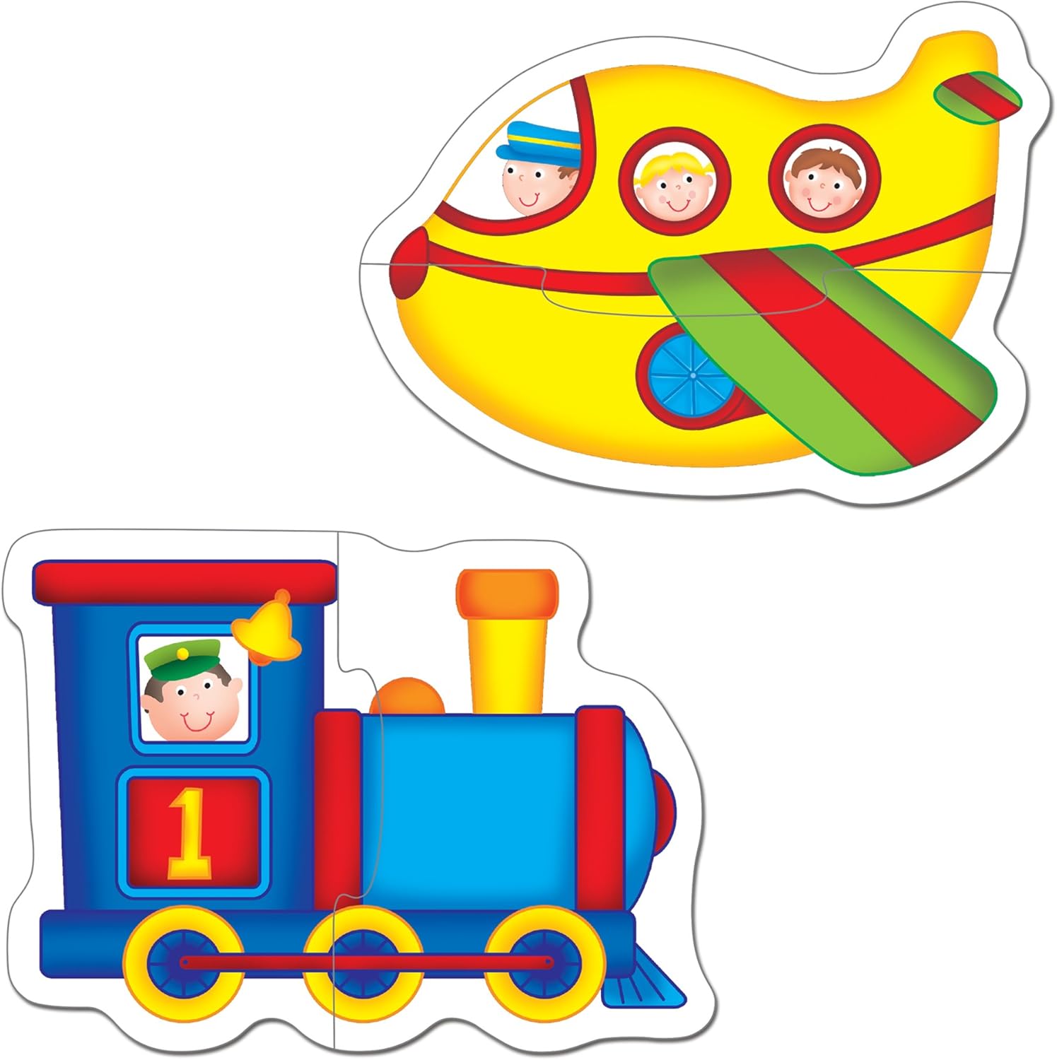 Galt Toys Baby Puzzles - Transport 2-Piece Jigsaw Set for Toddlers 18 Months+ 3