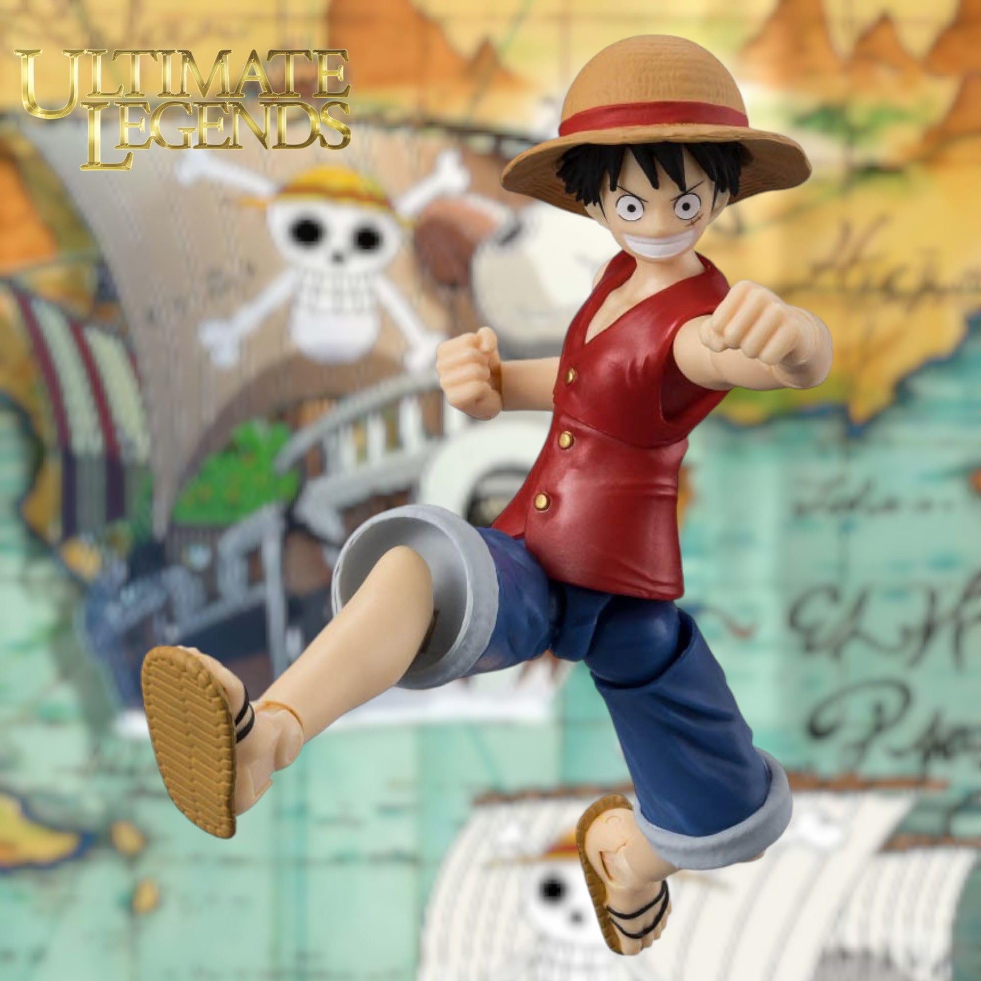 BANDAI Ultimate Legends Luffy Action Figure - 12.5cm Posable Anime Figure with Accessories 12
