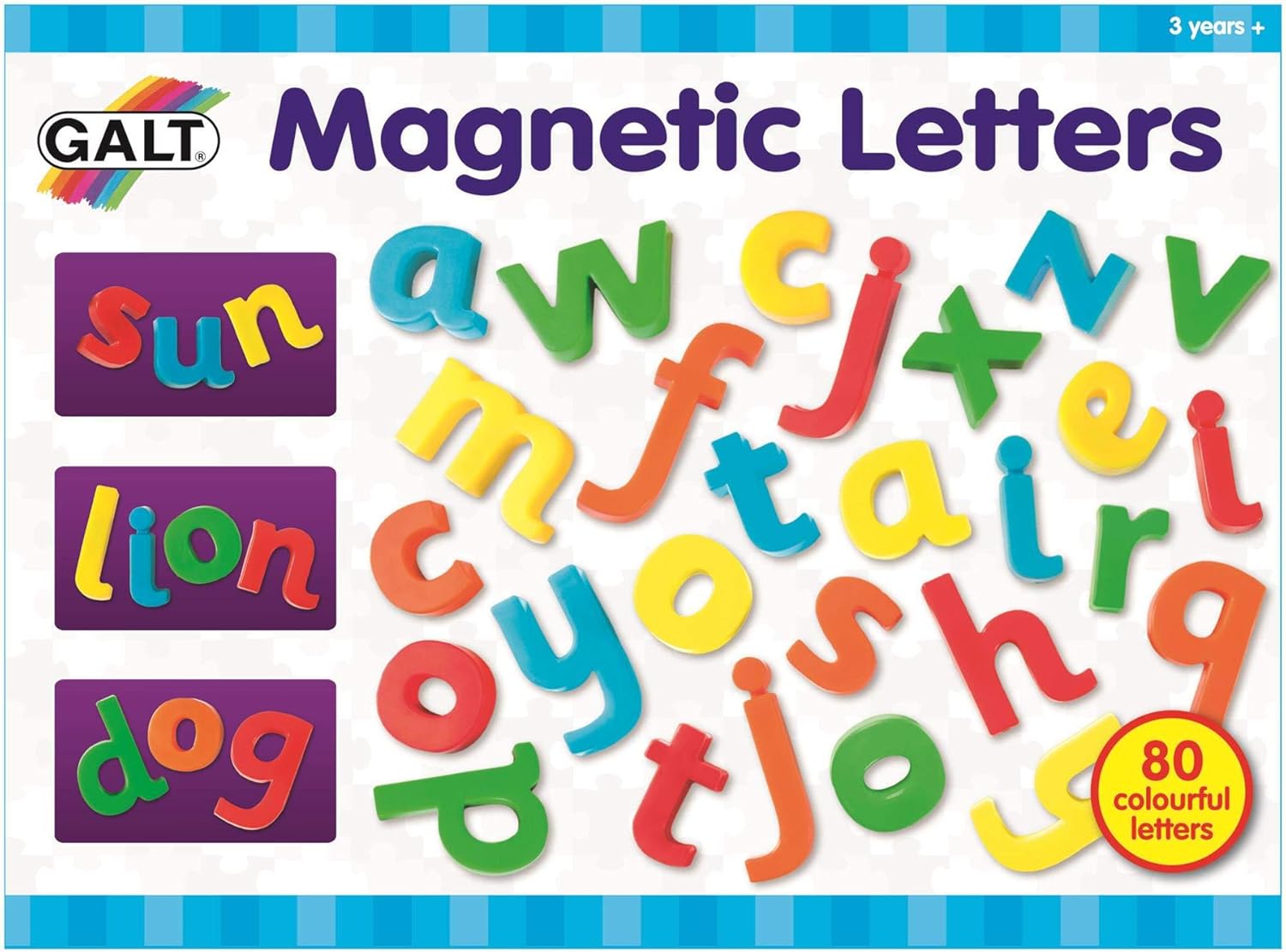 Galt Magnetic Letters - 80-Piece Lowercase Educational Playset for Ages 3+ 3