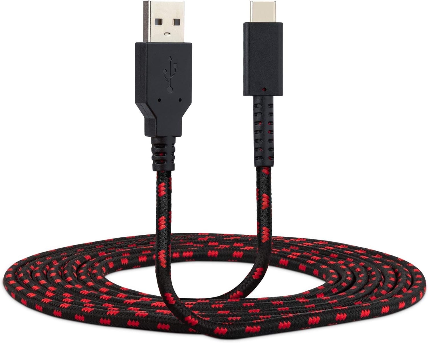 PDP 8-Foot USB-C Charging Cable for Nintendo Switch - Black/Red 3