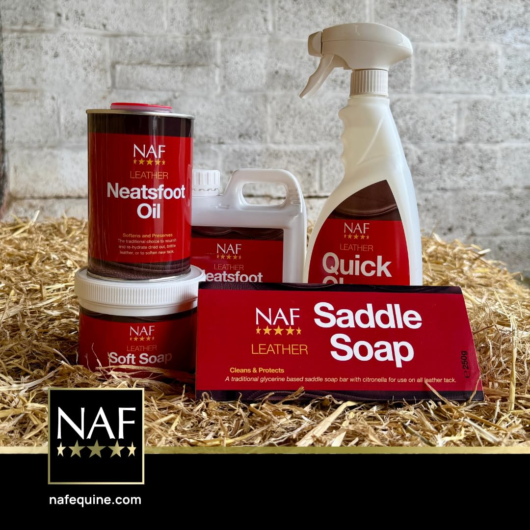 NAF Leather Soft Soap - Glycerine-Based Cleaner for Suppleness | 450g Solid | Citronella Scent 3