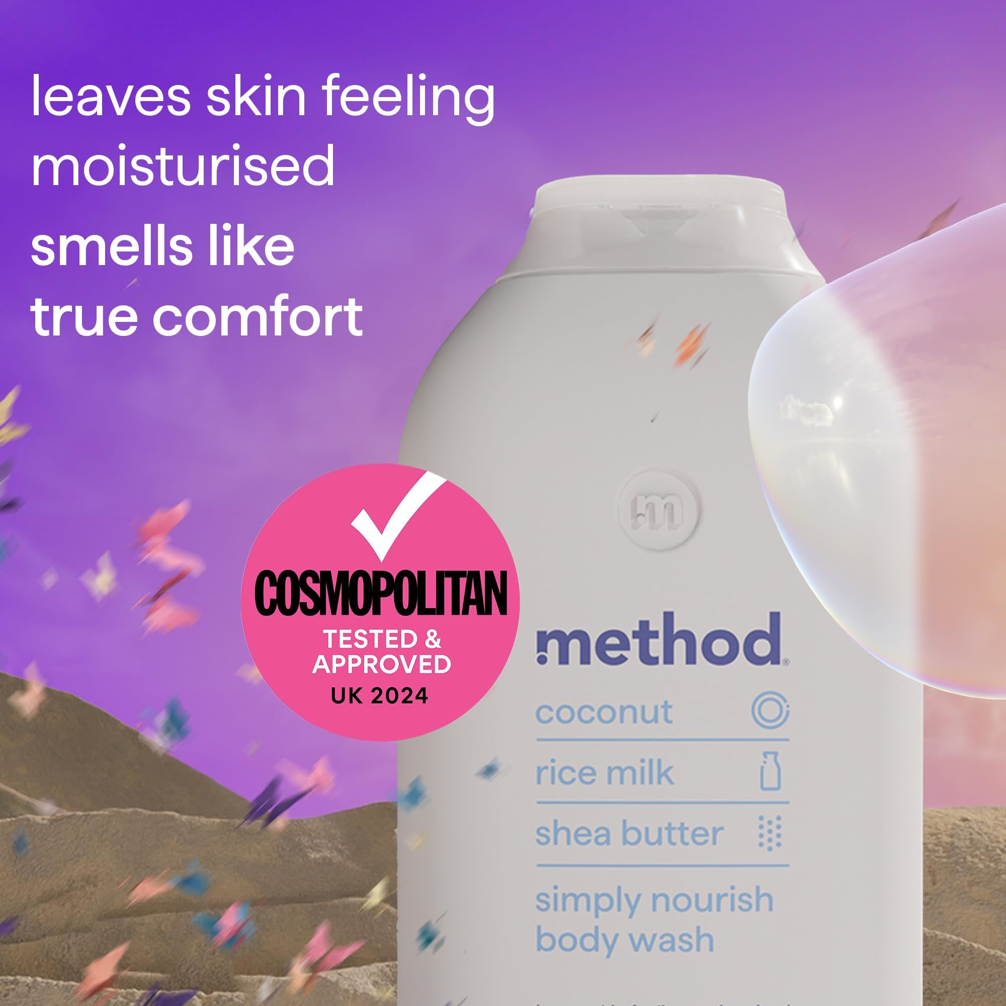 Method Simply Nourish Body Wash - Shower Gel with Coconut, Rice Milk & Shea Butter 5