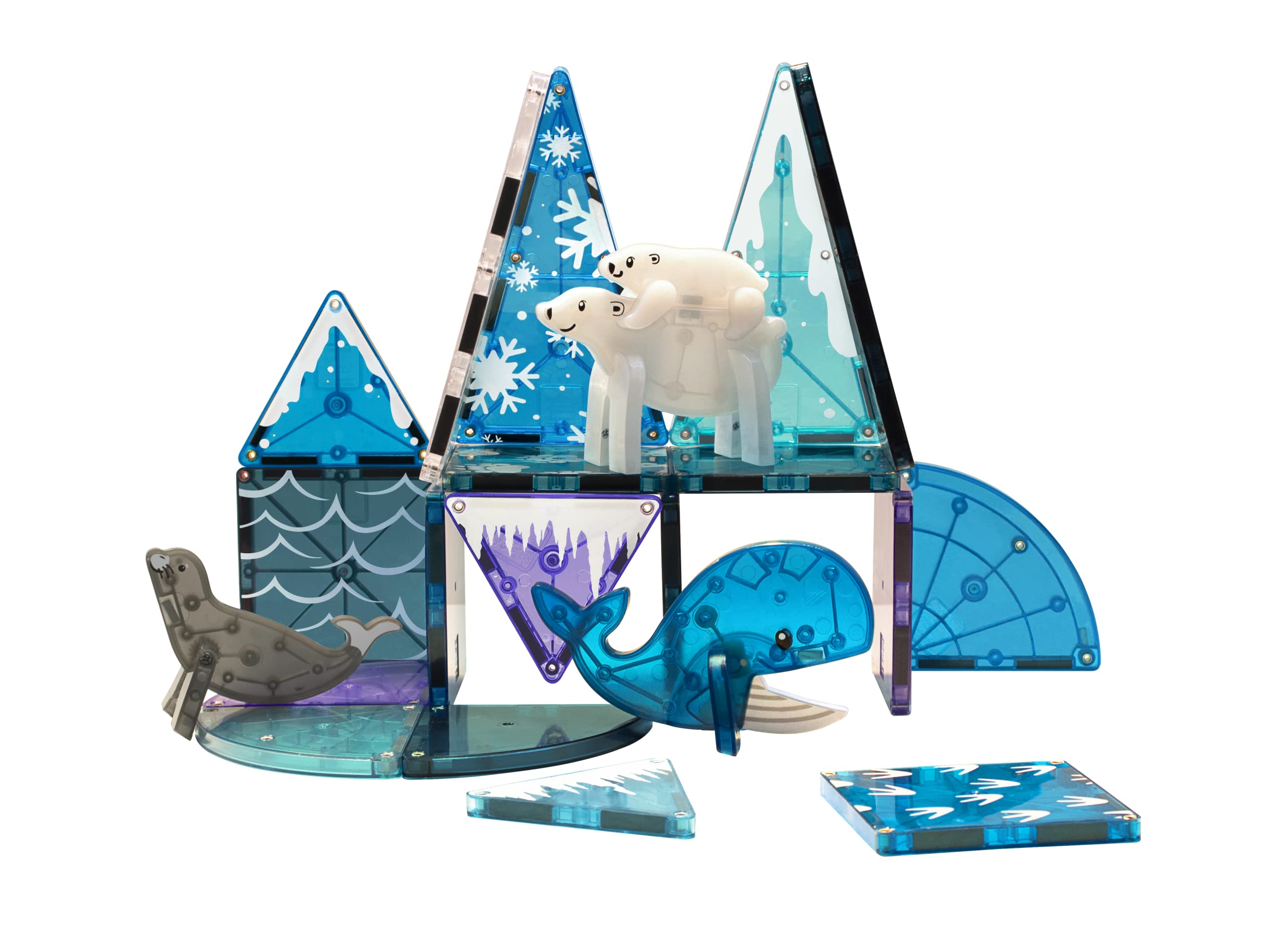 Magna-Tiles Arctic Animals 25-Piece Set - Magnetic Building Tiles with Arctic Animal Figures 3