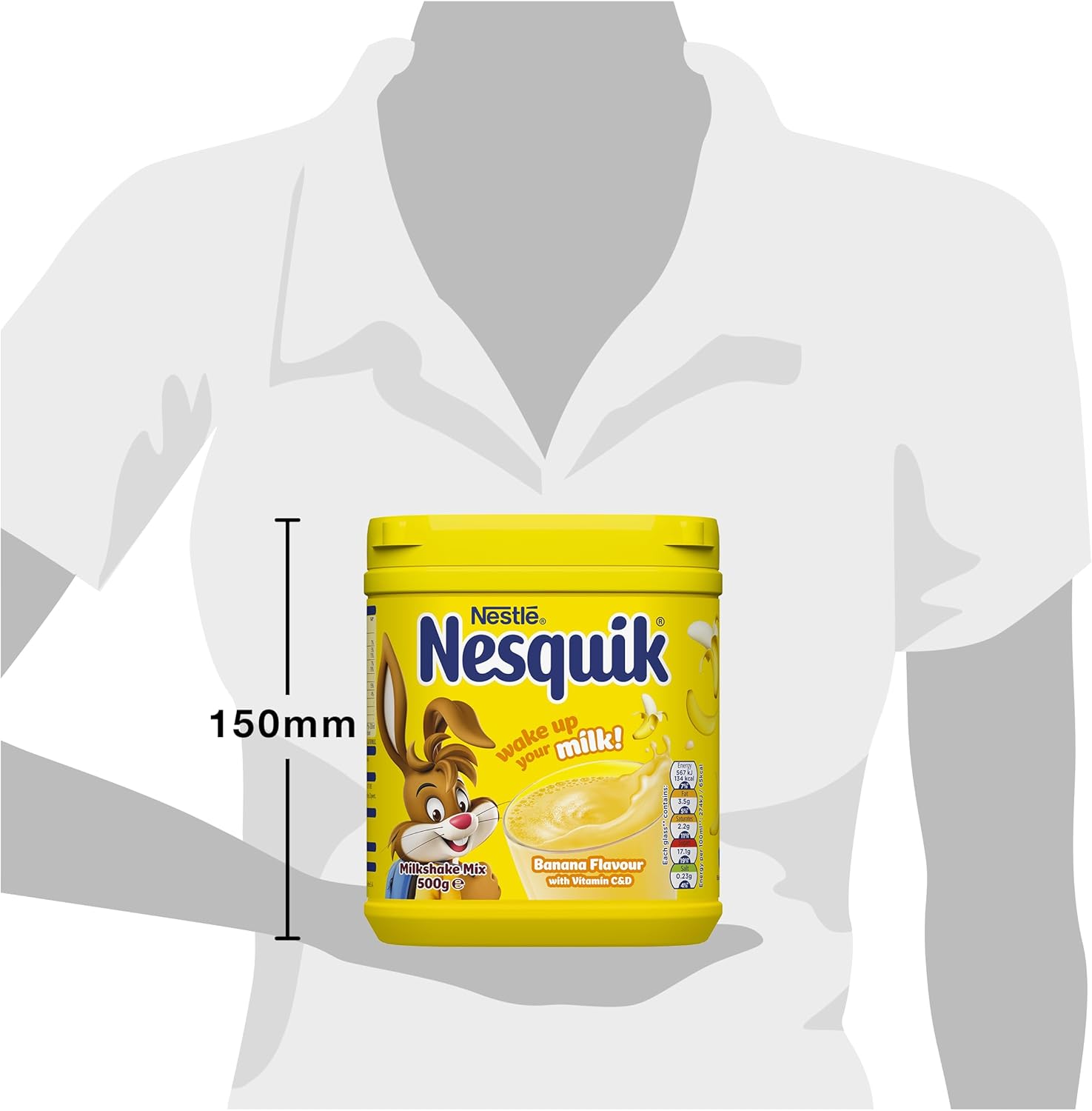 Nesquik Banana Milkshake Mix 500g - Gluten Free Powder with No Artificial Colours or Flavourings 4