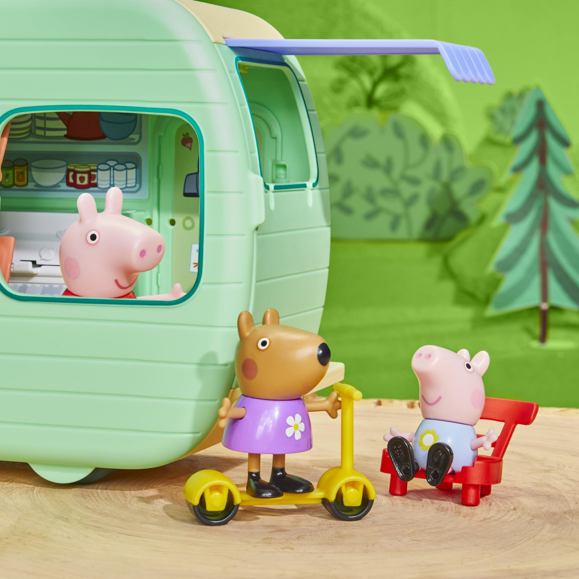 Peppa Pig Peppa's Caravan Playset - 2-in-1 Camping Adventure with Figures & Accessories