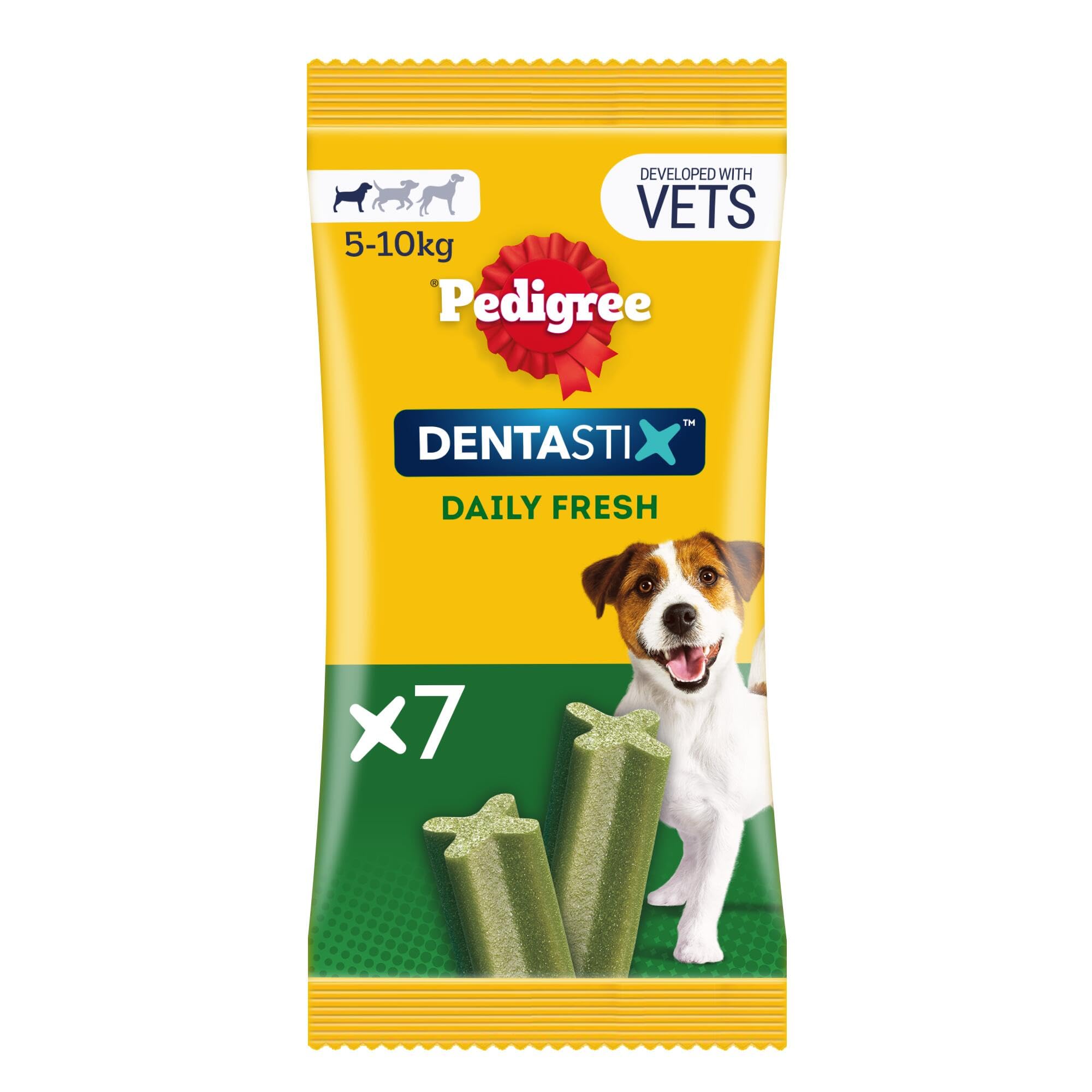 Pedigree Dentastix Fresh Daily Dental Chews for Small Dogs, 70 Sticks (Pack of 10)