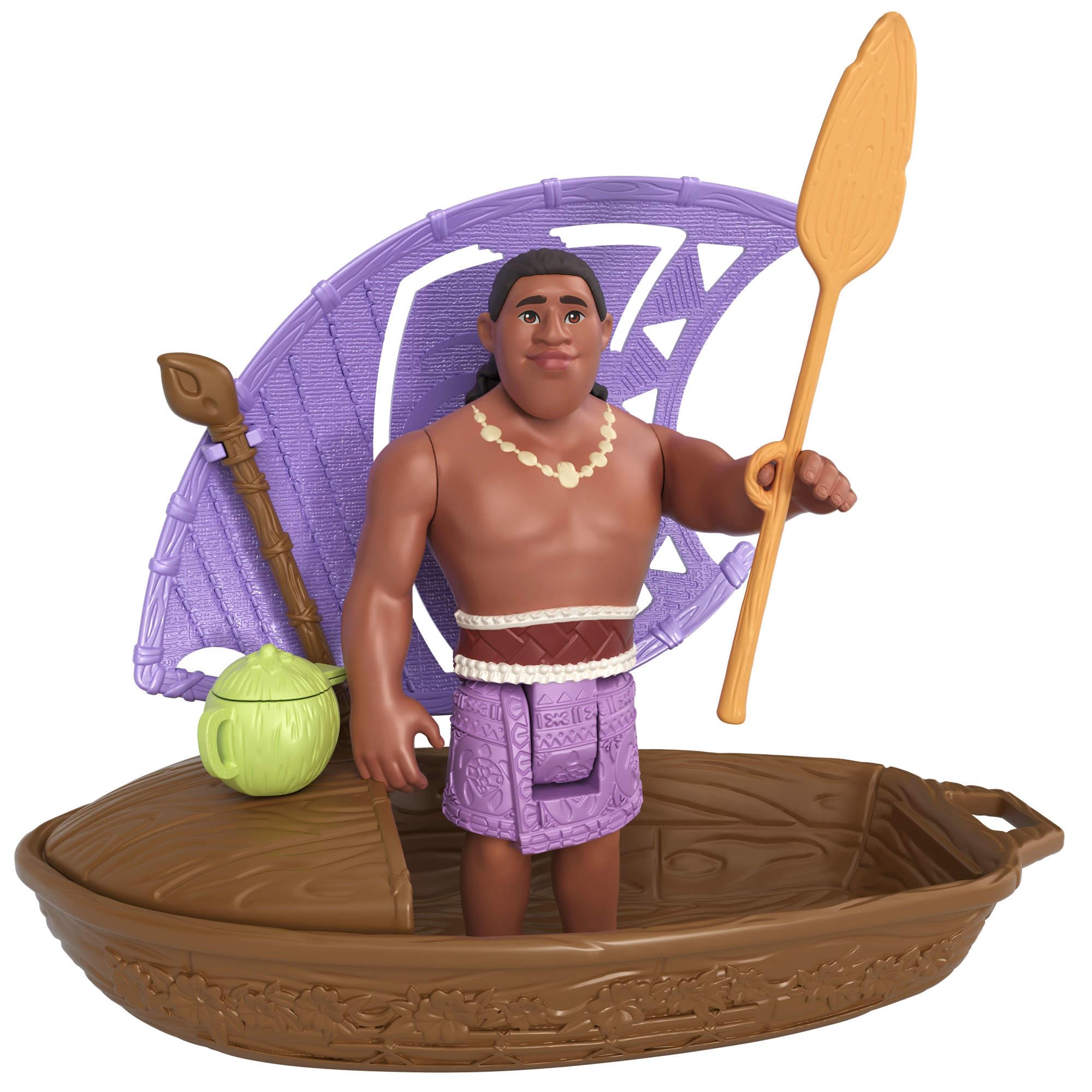 Disney Princess Mattel Moana 2 Wayfinder Wonders Small Doll Set with Floating Canoe | Ages 3+ 5