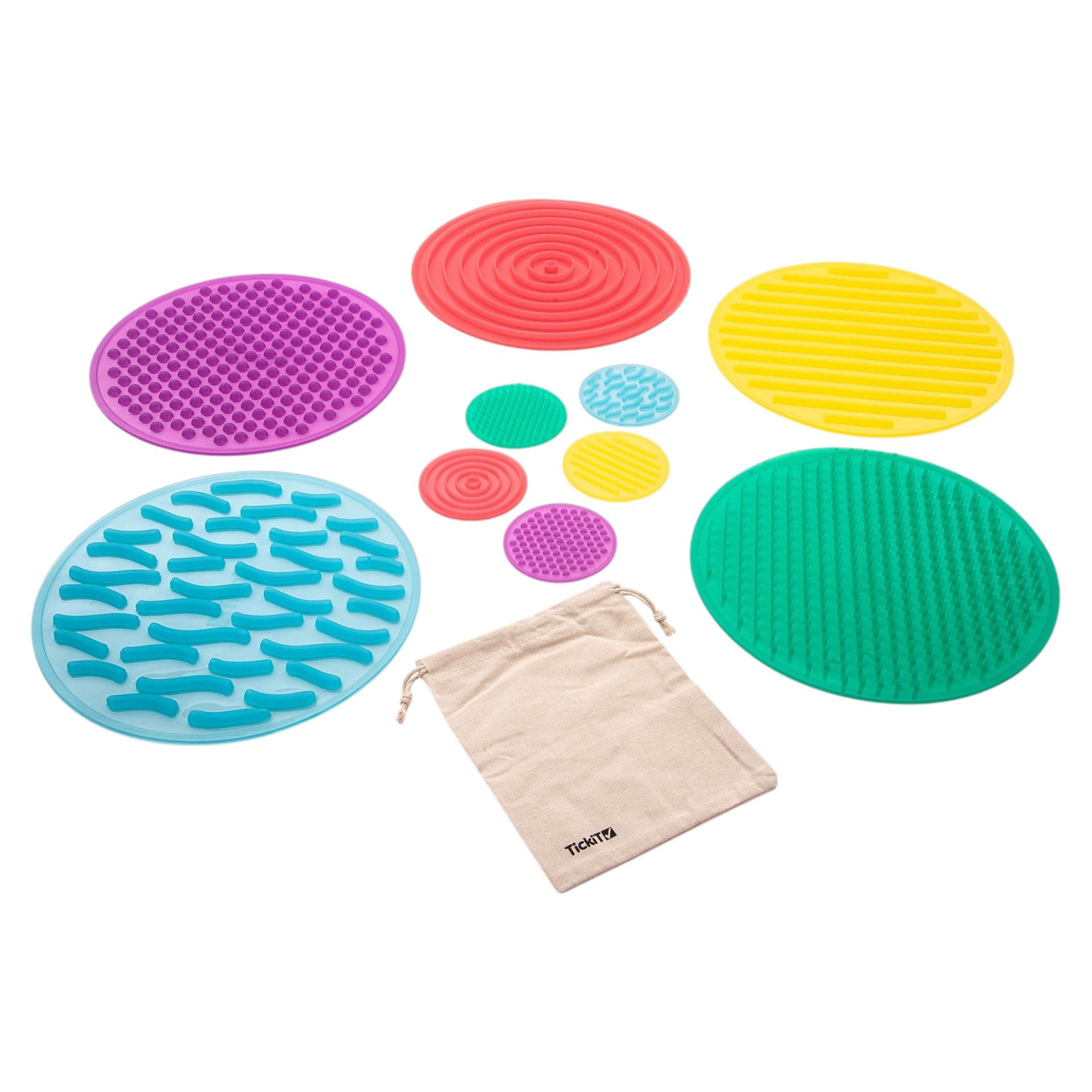 TickiT SiliShapes Sensory Circle Set - 10 Textured Silicone Circles for Tactile Play & Exploration 11