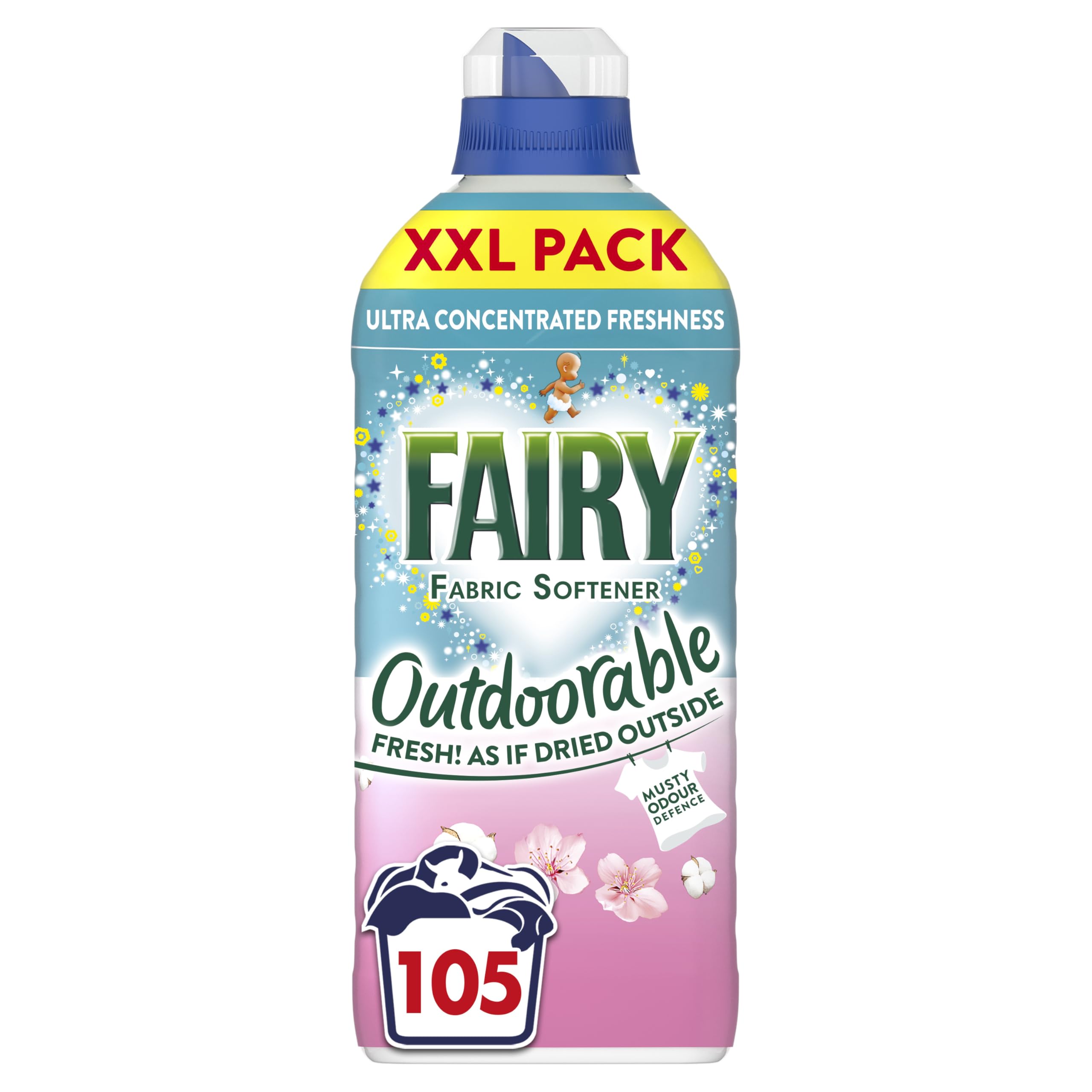 Fairy Outdoorable Liquid Fabric Softener - Cherry Blossom & Nordic Cotton Scent | 1.47L | 105 Washes