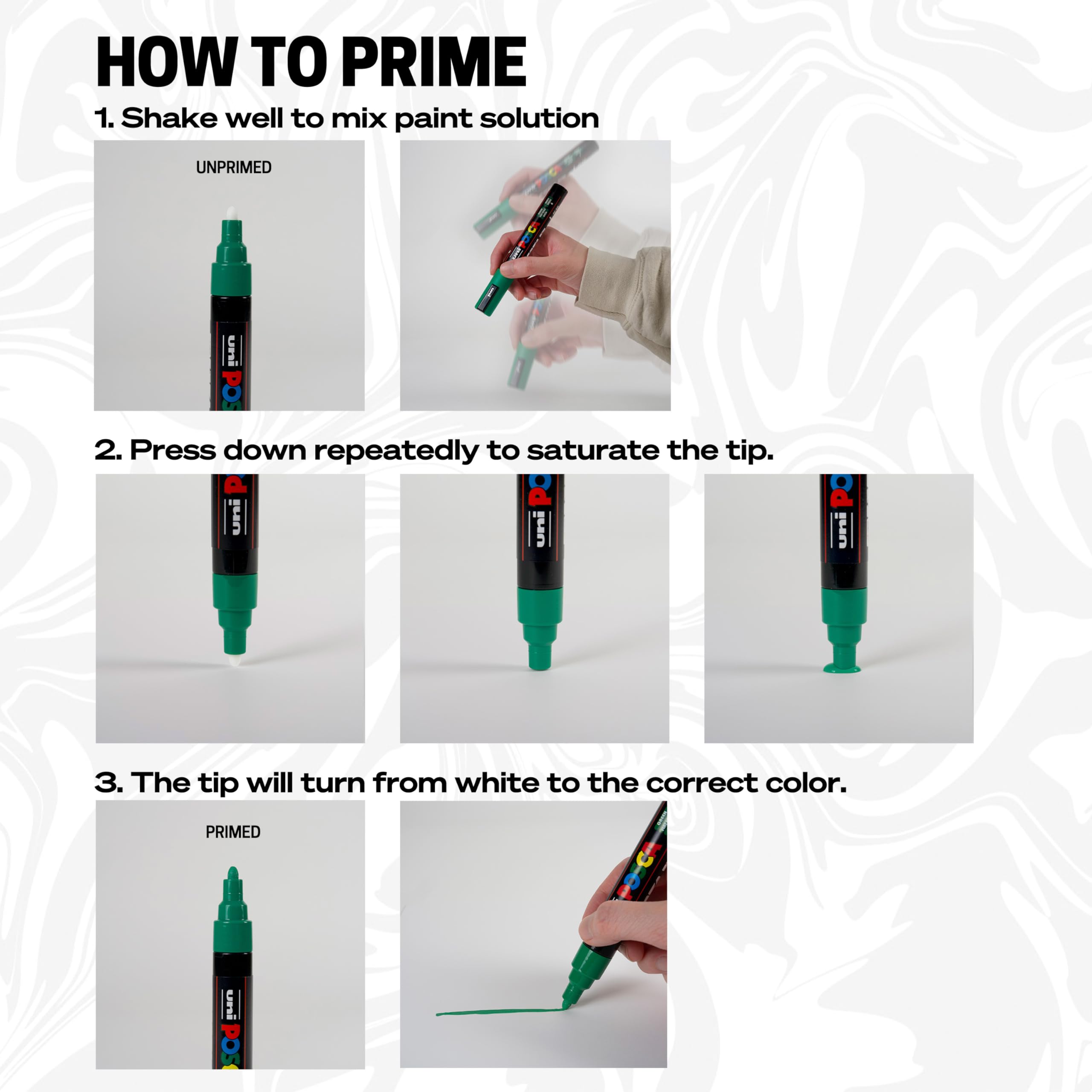 Uni-Ball Posca PC-1MR Ultra Fine Bullet Tip Marker - White 9