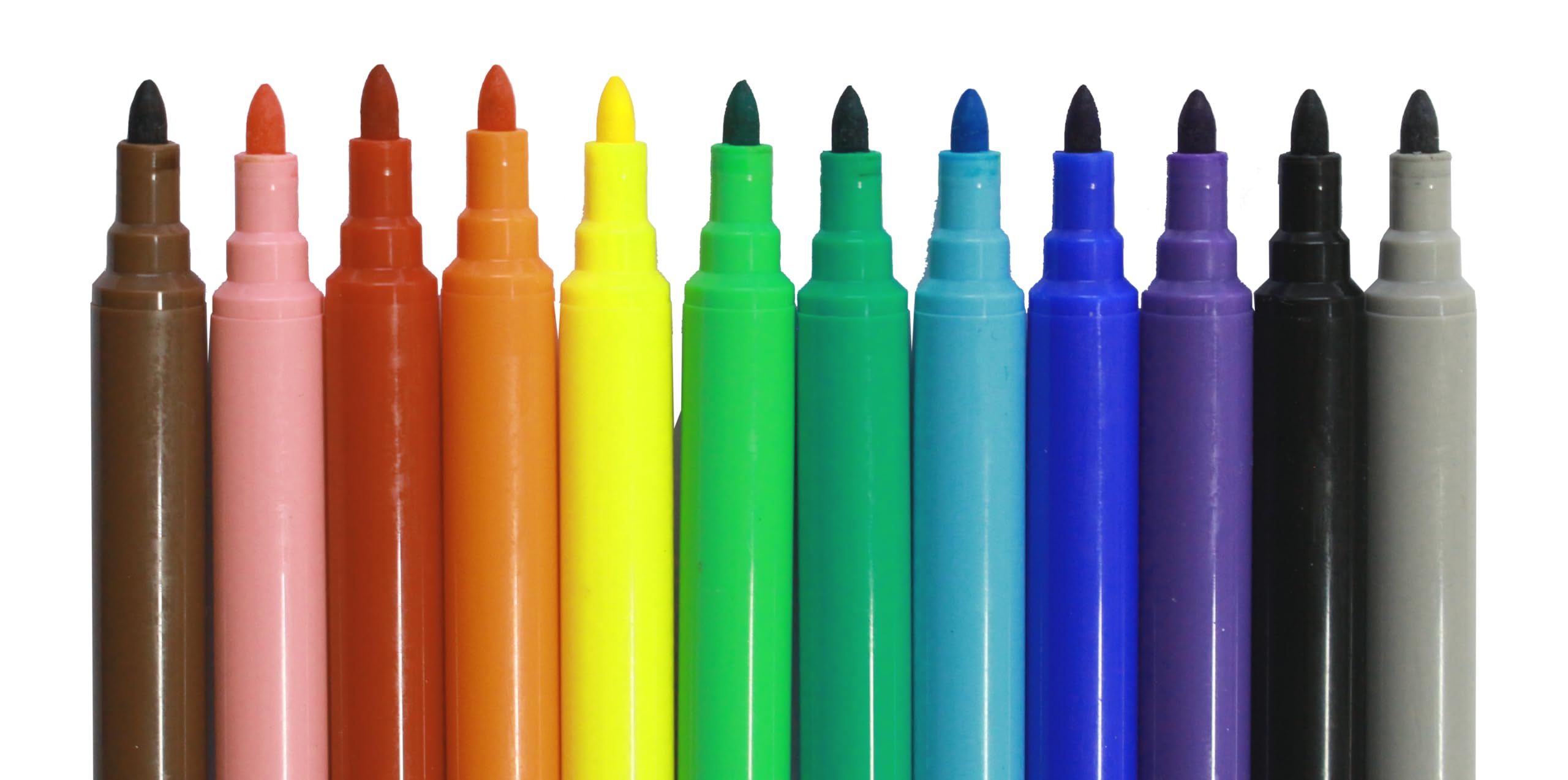 GIOTTO Turbocolor Felt Tip Pens - 12 Assorted Colours, Fine Tip 2.8mm 6