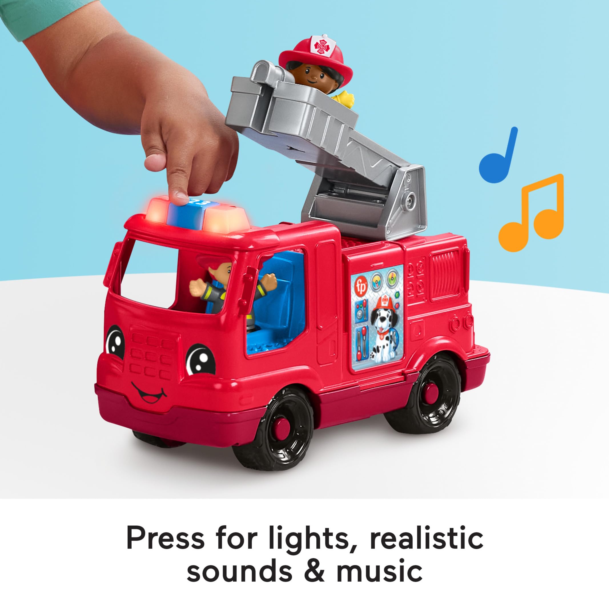 Fisher-Price Little People Fire Truck - Musical Push-Along Toy with Lights & Sounds