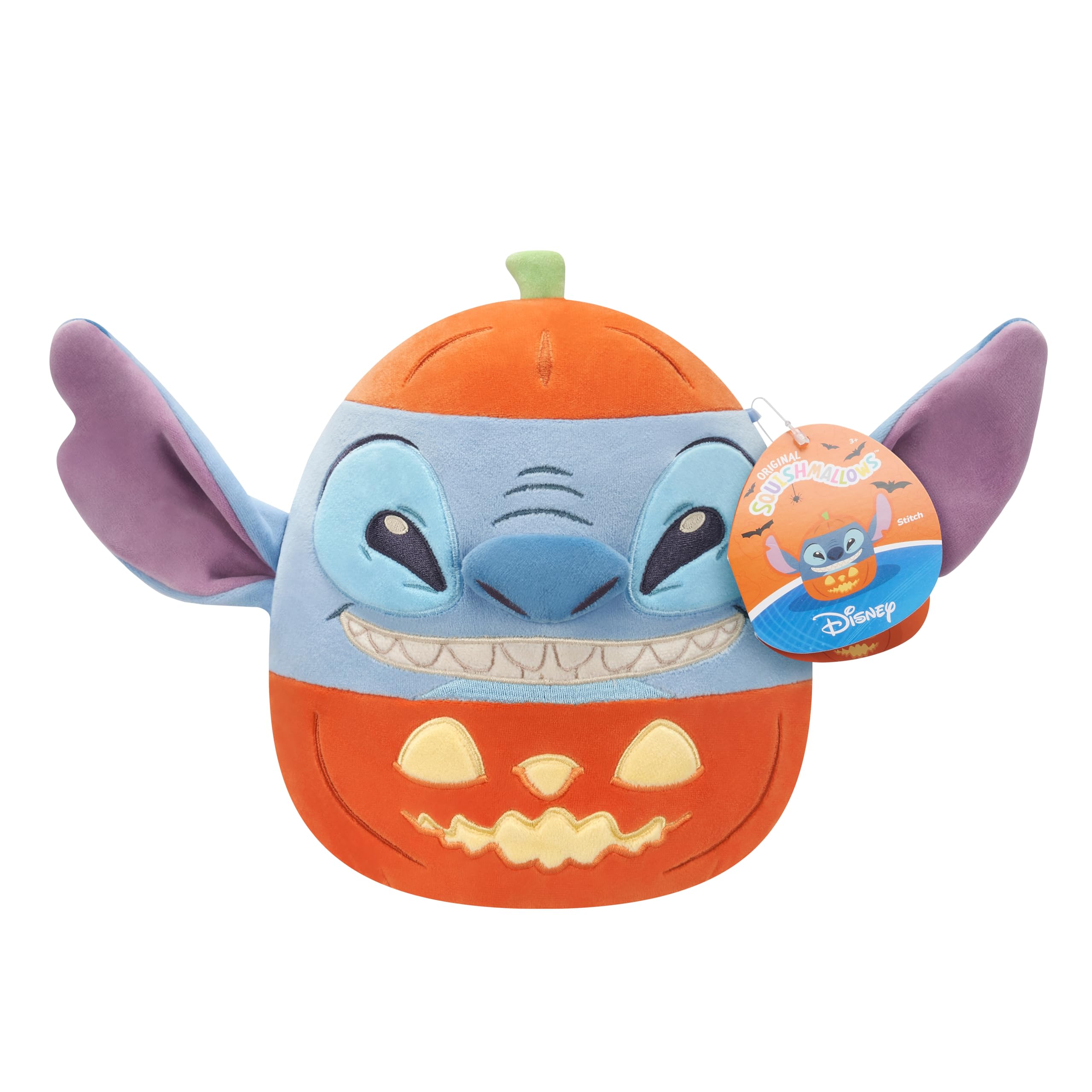 Squishmallows Original 8-Inch Disney Stitch in Pumpkin – Official Jazwares Plush 3