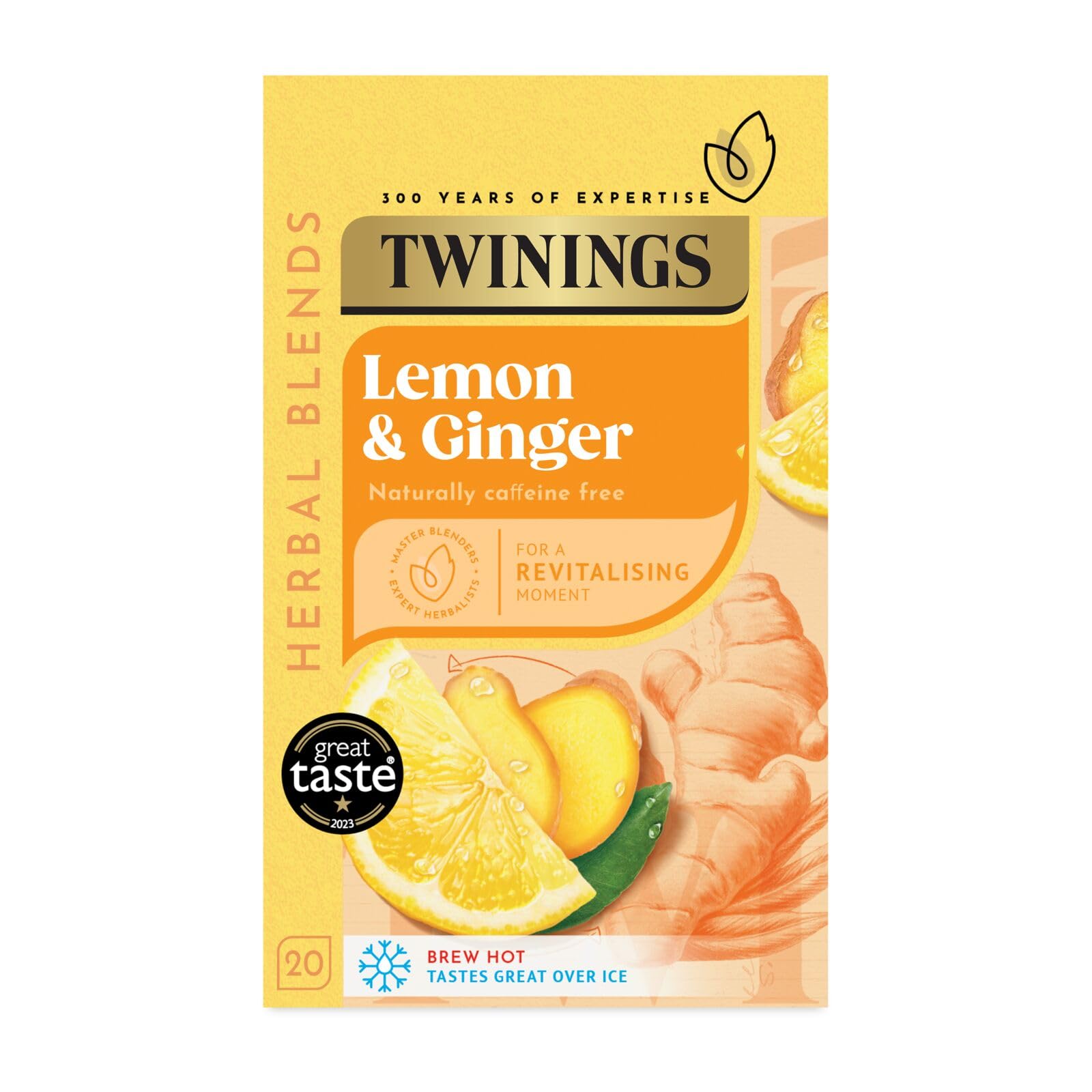 Twinings Lemon and Ginger Flavoured Tea - 80 Biodegradable Bags