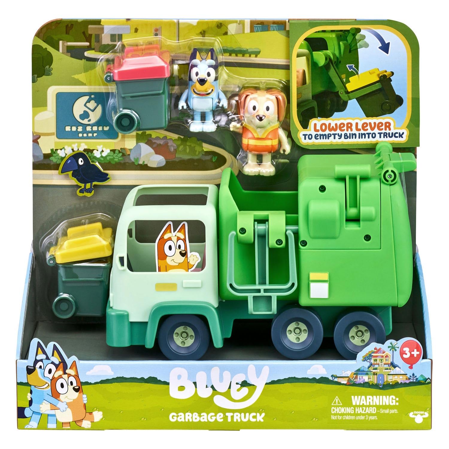 Bluey Garbage Truck Playset with Bluey and Bin Man Figures - Ages 3+