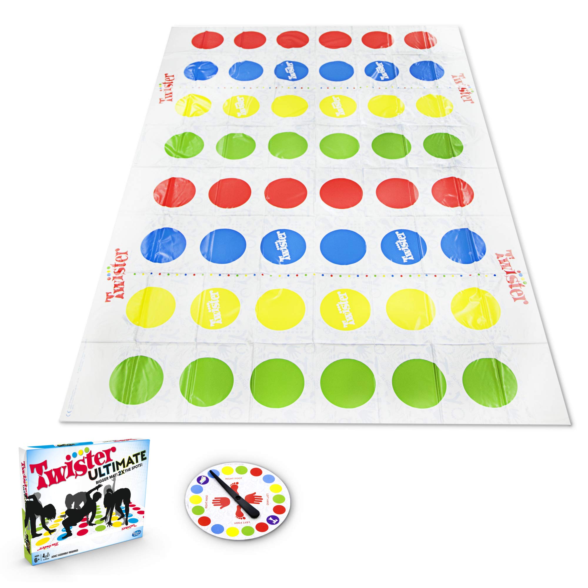 Hasbro Gaming Twister Ultimate - Bigger Mat, More Spots, Family Party Game for Kids Ages 6+