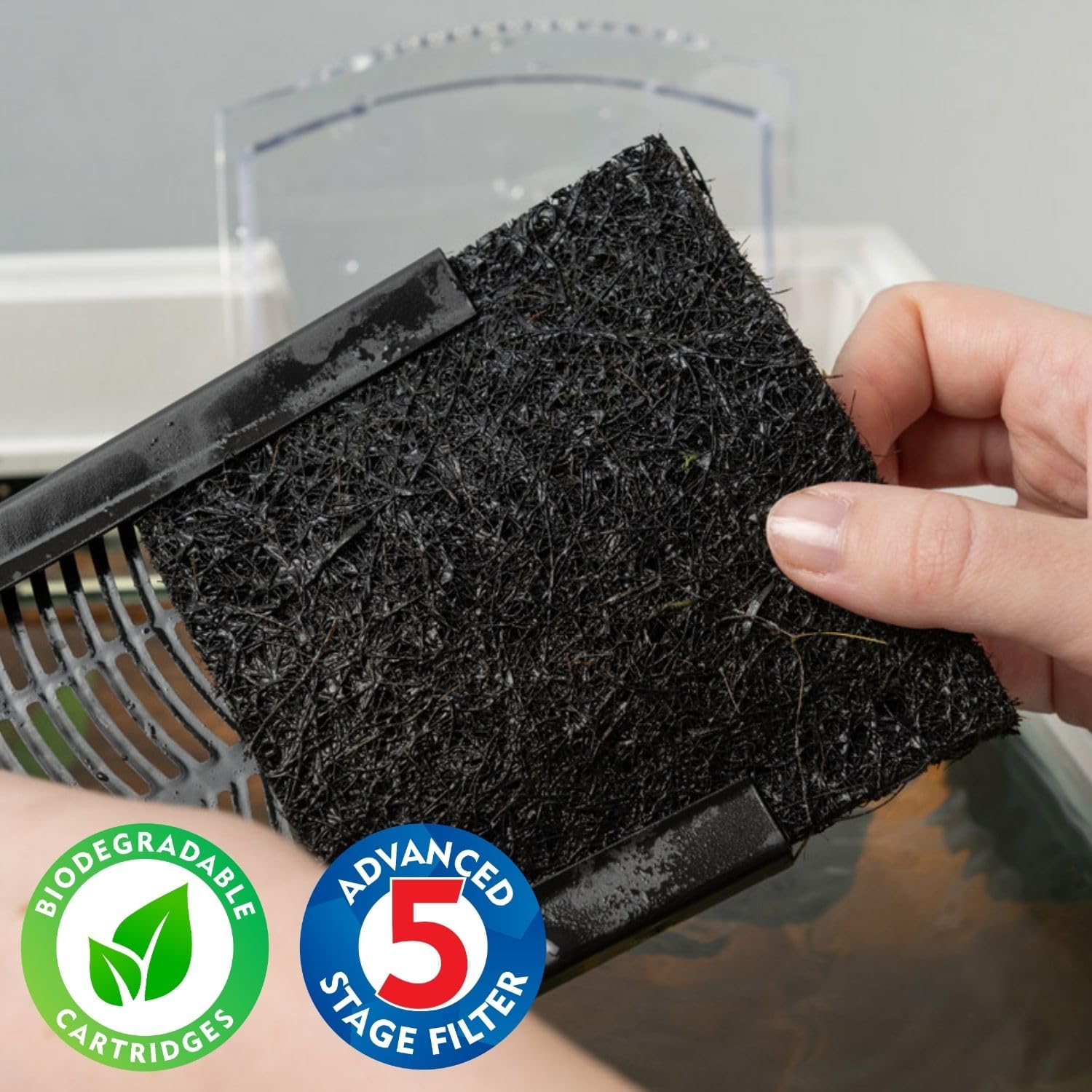 Interpet Internal Aquarium Filter - Bio CF1 | 5-Stage Filtration | Includes Coir Tech Bio Cartridges