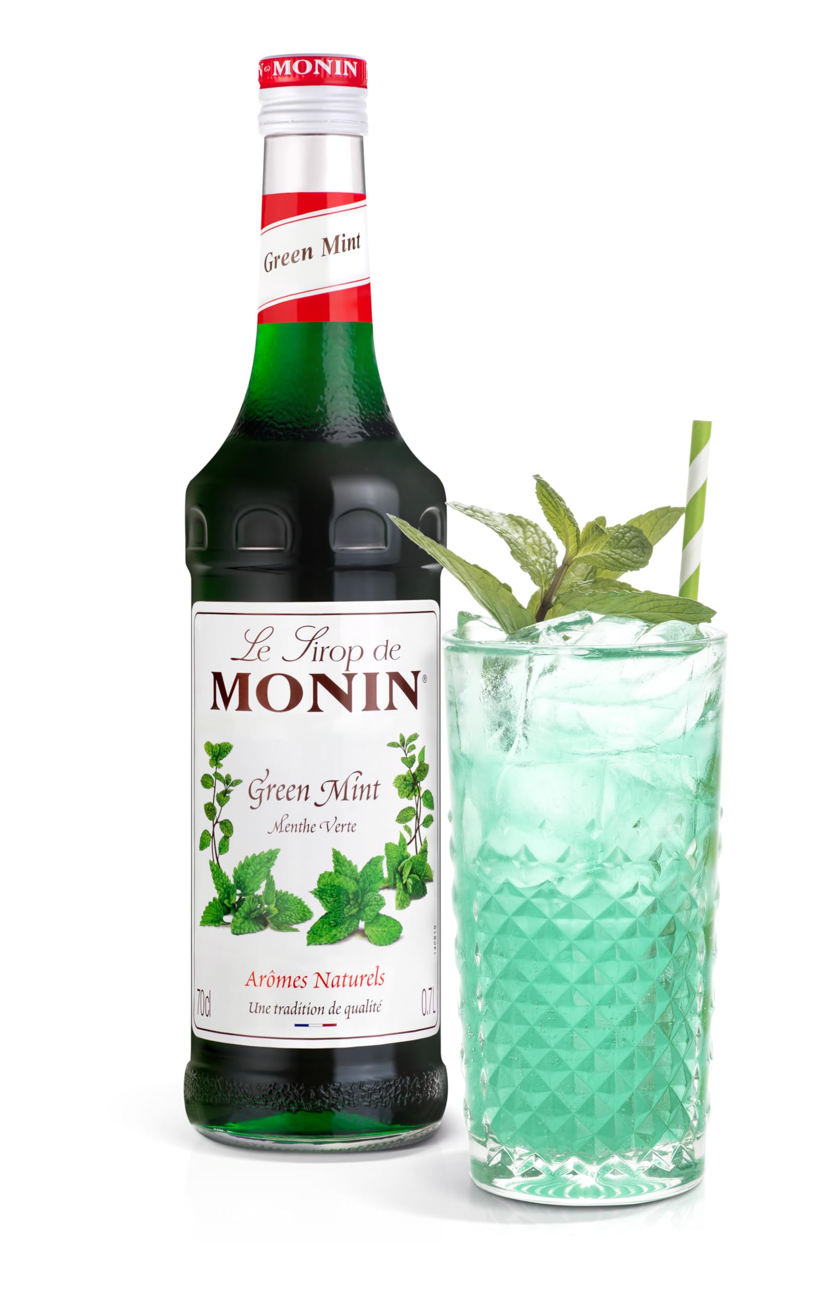 MONIN Grüner Minzsirup 700 ml – Vegan, allergenfrei, natürliches Aroma für Cocktails, Mocktails und Getränke 6