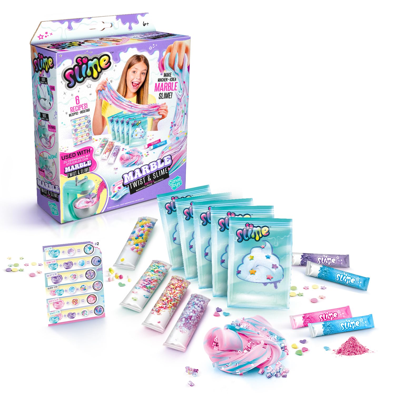 So Slime Twist and Slime Kit - Create Marbled Slime, Ages 6+