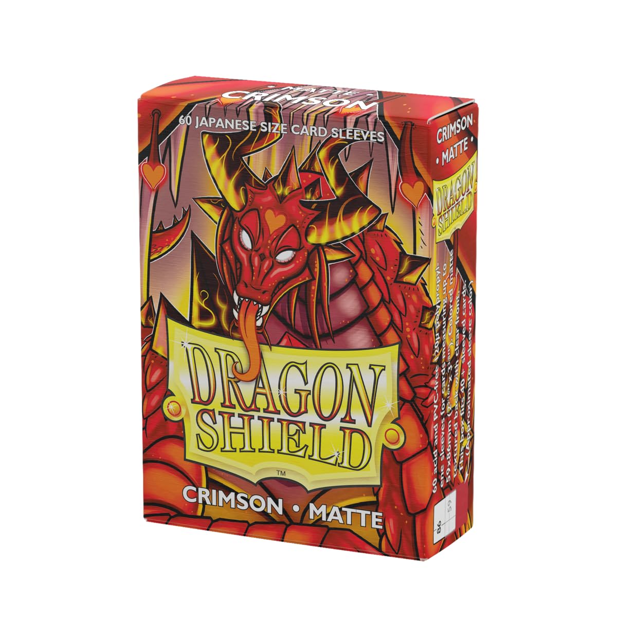 Dragon Shield Japanese Size Matte Crimson Card Sleeves (60 Pack)