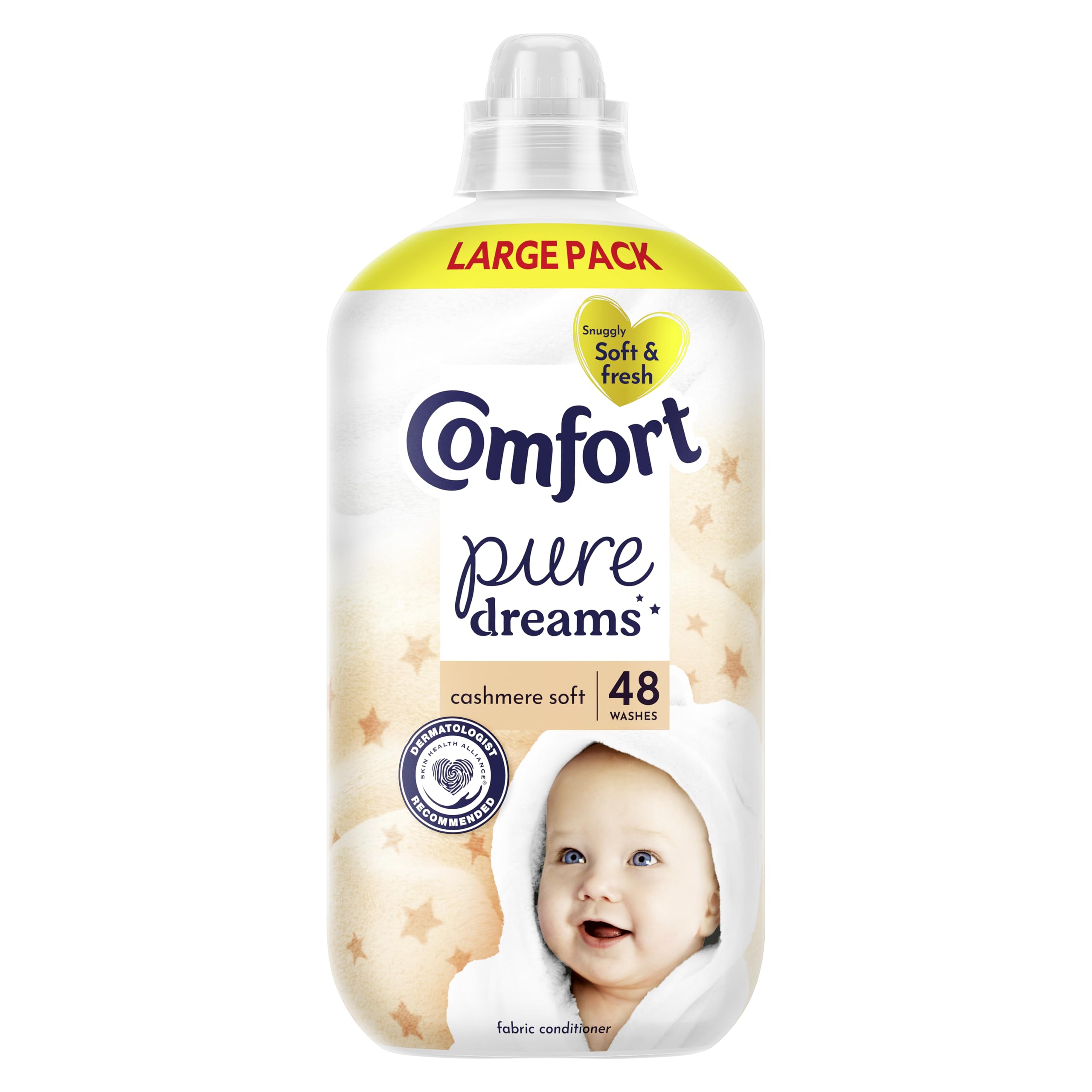Comfort Pure Dreams Cashmere Soft Fabric Conditioner - 1.44 L | Dermatologist Recommended