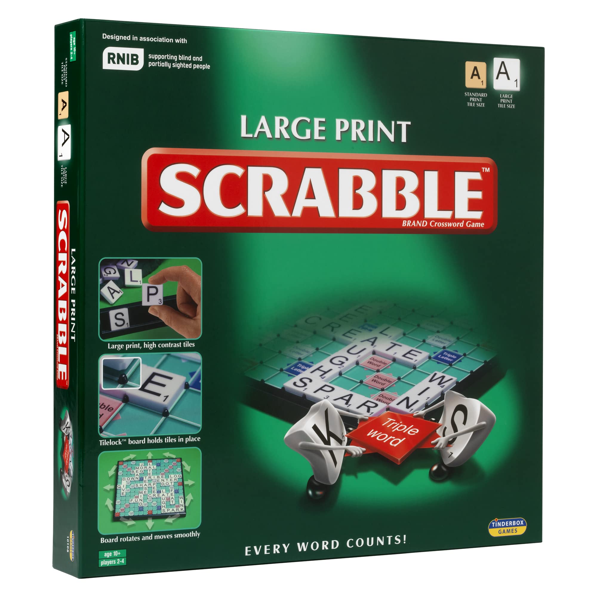 Ideal Large Print Scrabble Board Game