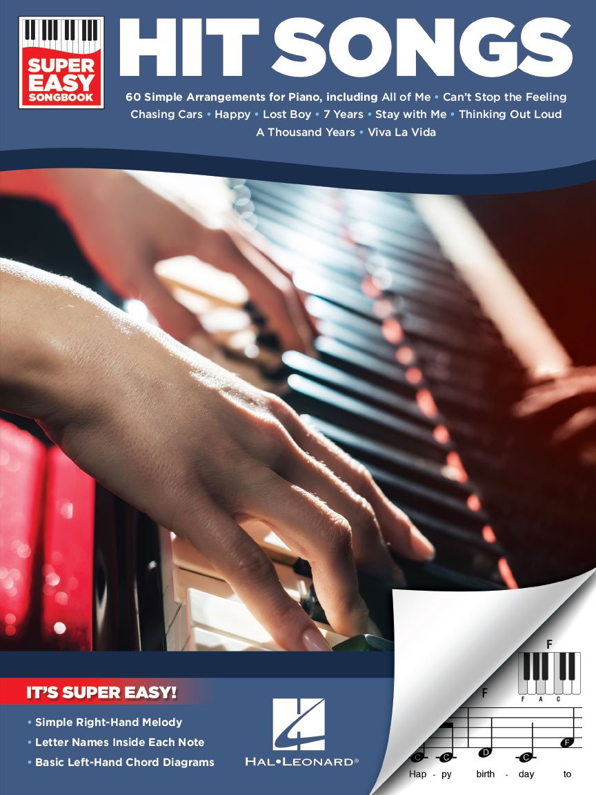 Hal Leonard Super Easy Songbook - Hit Songs Combination Piano, Vocal, & Guitar Book 1