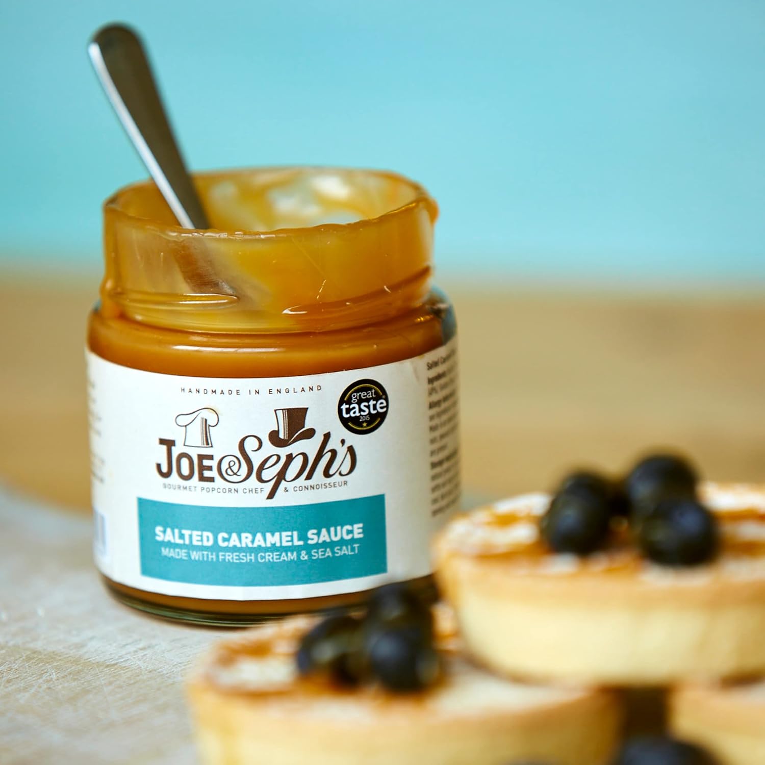 Joe & Seph's Salted Caramel Dessert Sauce (230g) - Caramel Drizzle for Ice Cream, Pancakes & Baking