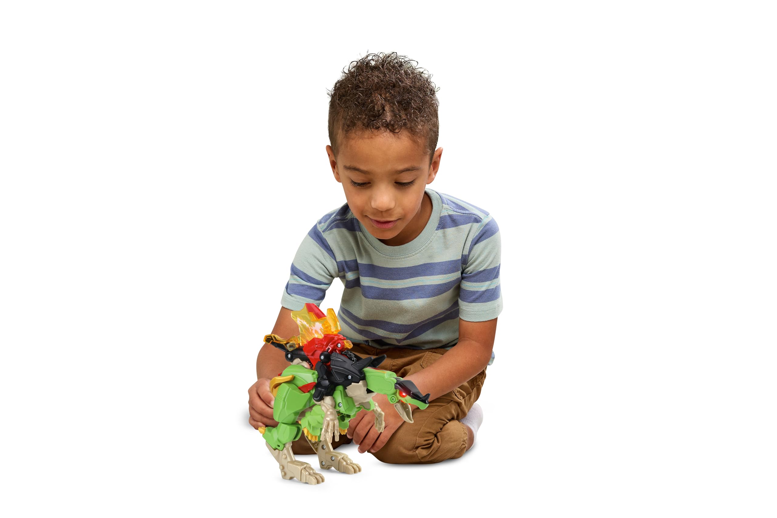 VTech Switch & Go Dinos Armour Up Triceratops Spinosaurus - 2-in-1 Interactive Dino Toy for Ages 3-8