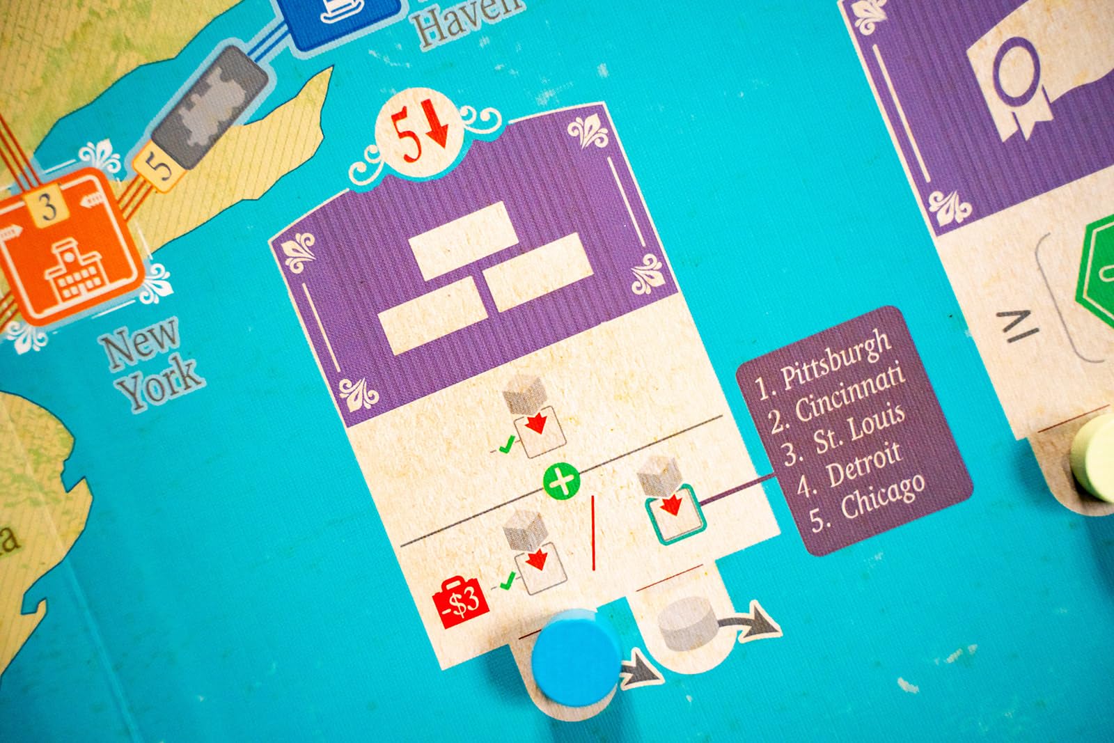 Capstone Games Age of Rail: Allegheny & La Pampa Double-Sided Expansion Map 3