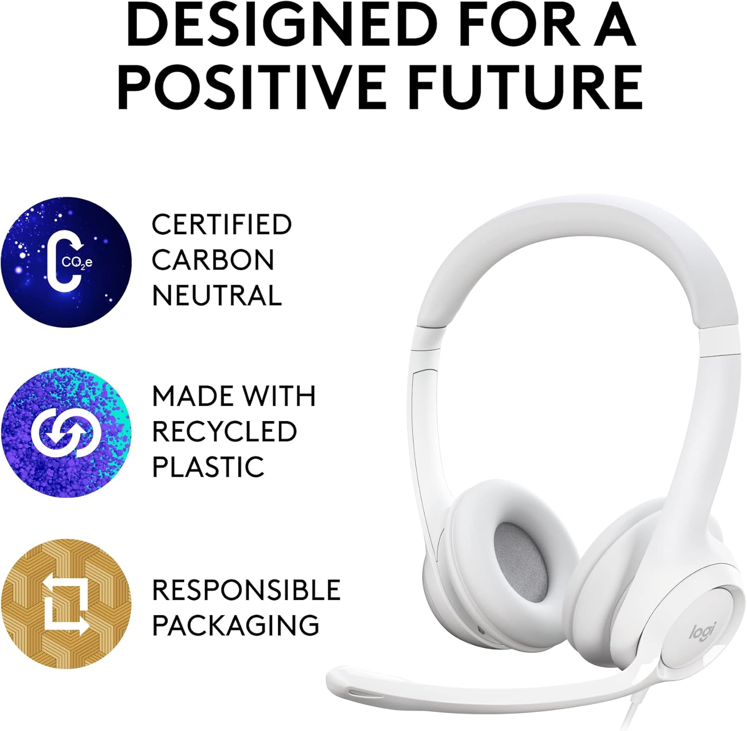 Logitech H390 Wired USB Headset with Noise-Cancelling Mic for PC, Chromebook, Laptop - Stereo Sound, In-line Controls, 1.9m Cable 8