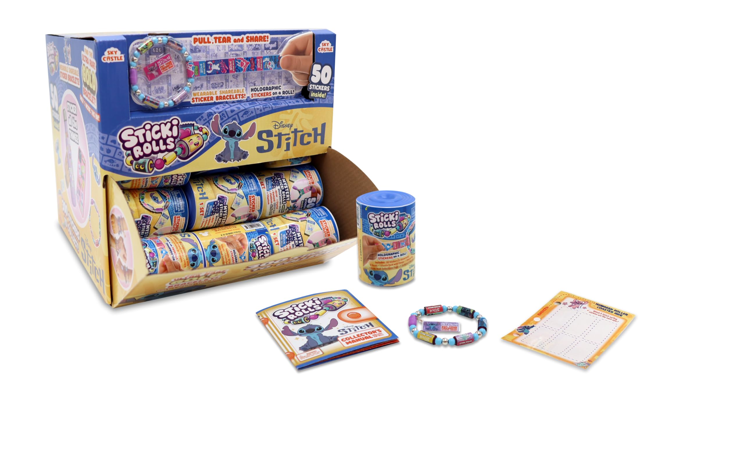 STICKI ROLLS Disney Stitch Capsule - Wearable Sticker Jewellery | Collectable | Age 5+ 8