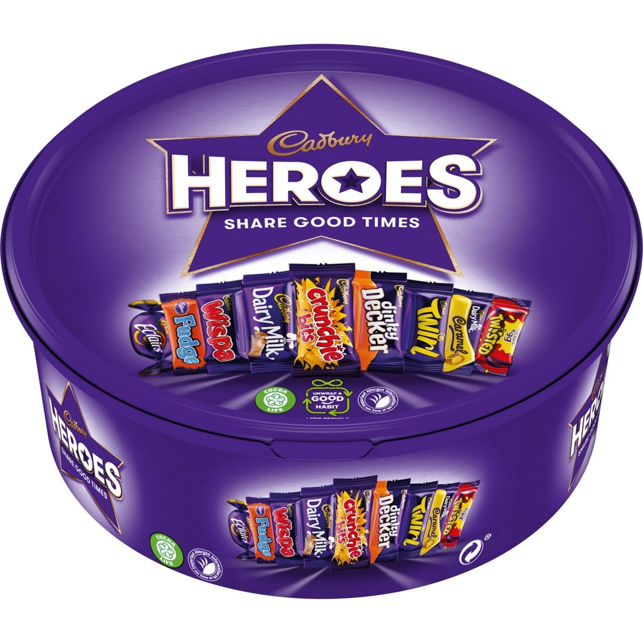Cadbury Heroes Chocolate Tub (550g) - Assorted Miniature Chocolate Bars 3