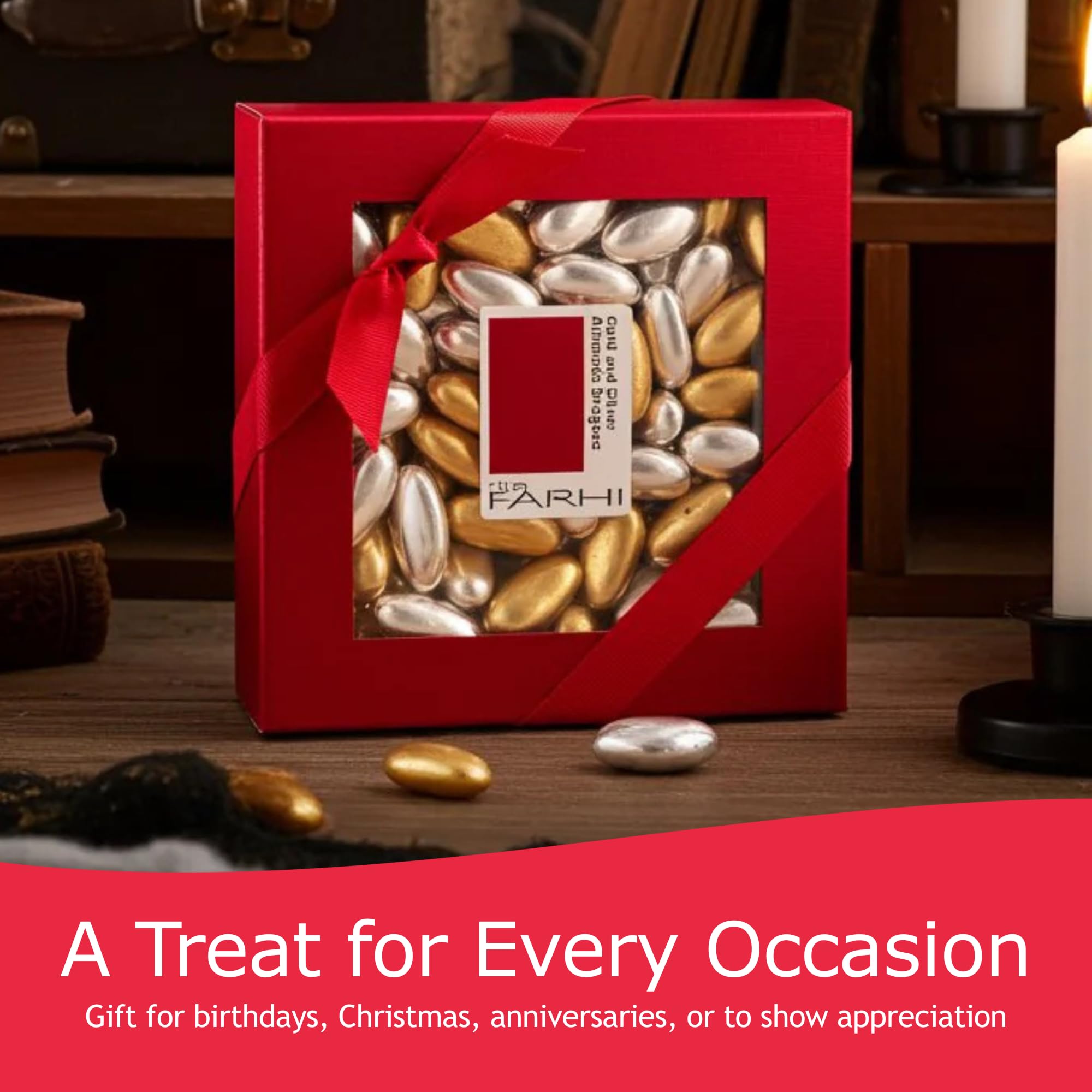 Rita Farhi Gold and Silver Almond Dragees (240g) – Luxury Sugared Almonds for Weddings and Celebrations 11