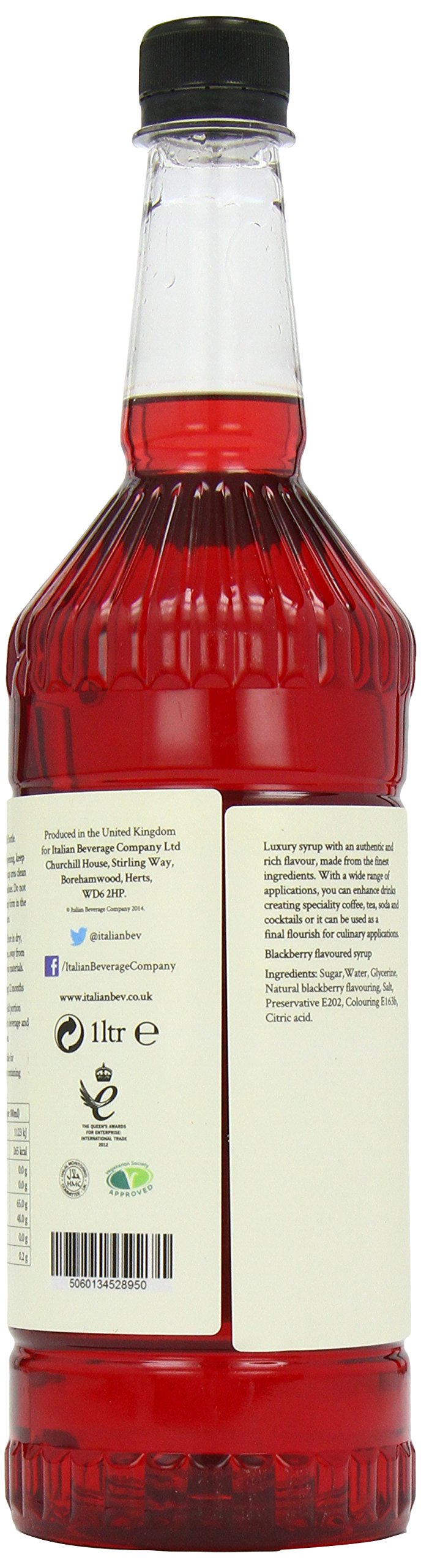 Simply - Blackberry Syrup, Vegan & Nut Free Flavoured Syrup for Coffee, Cocktails & Baking