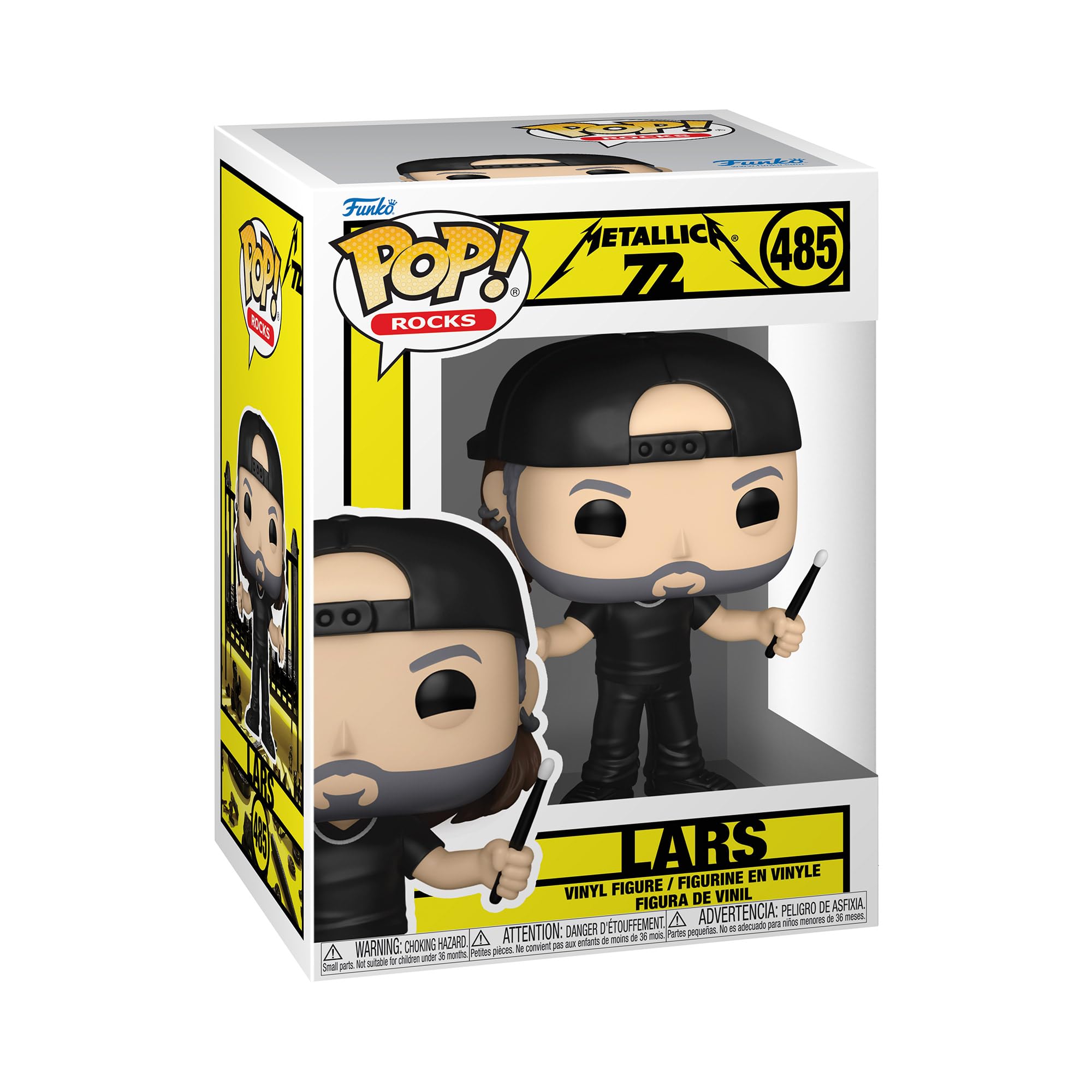 Funko Pop! Rocks: Lars Ulrich (72S) Collectible Vinyl Figure | Approx. 3.75 Inches