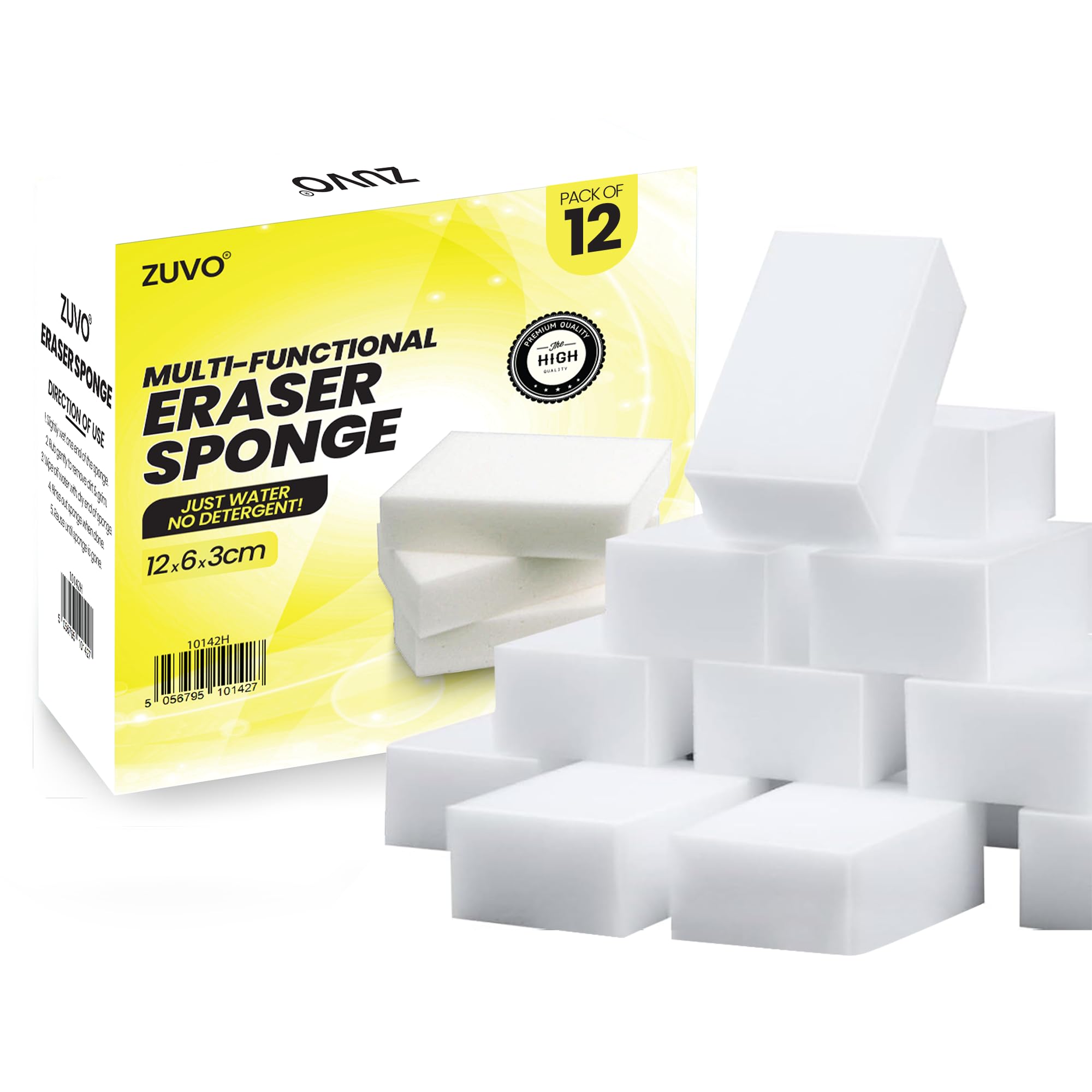 Zuvo - Multi-Functional Magic Eraser Sponge (12-Pack)
