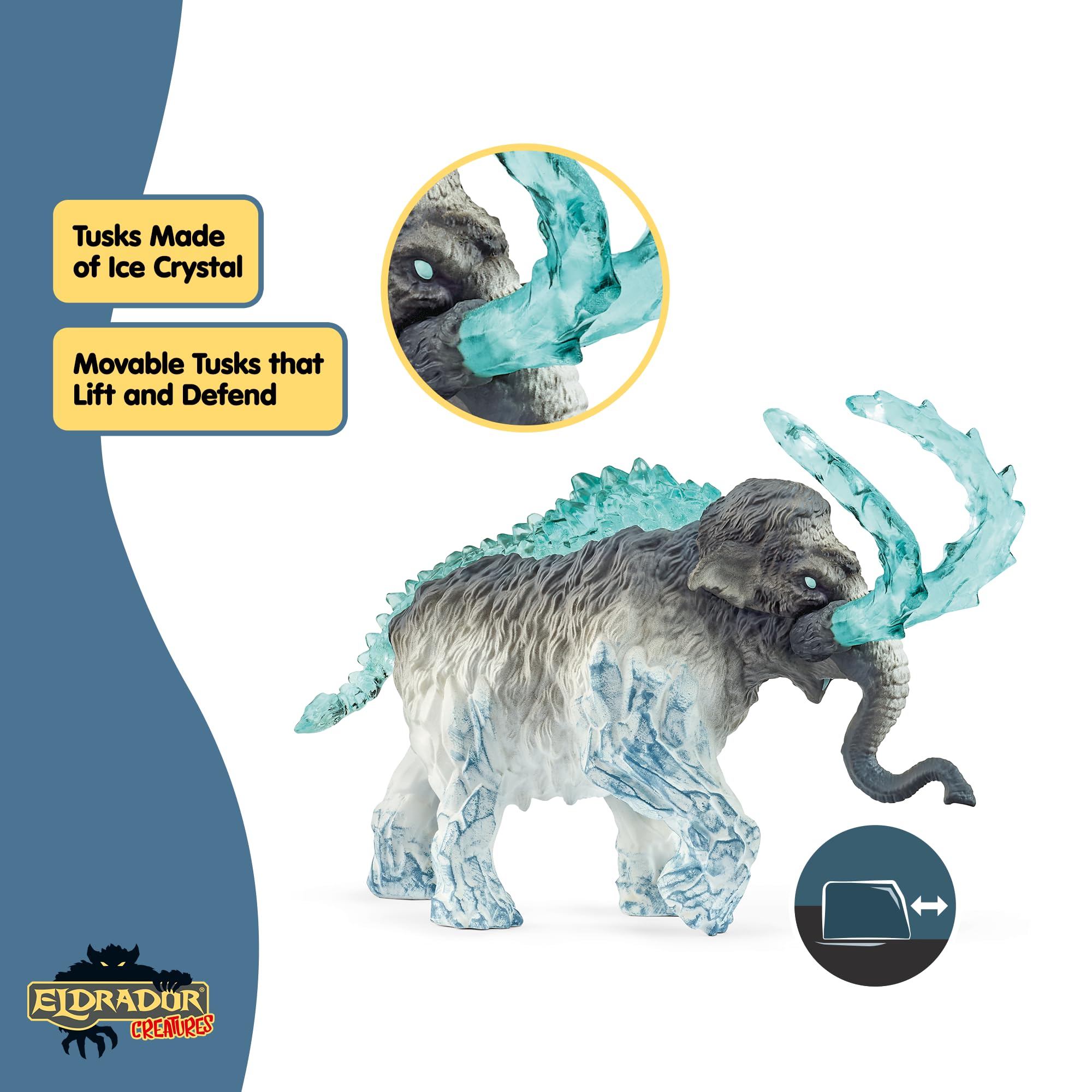 Schleich Eldrador Creatures Ice Mammoth - 16cm Fantasy Action Figure for Kids 3+
