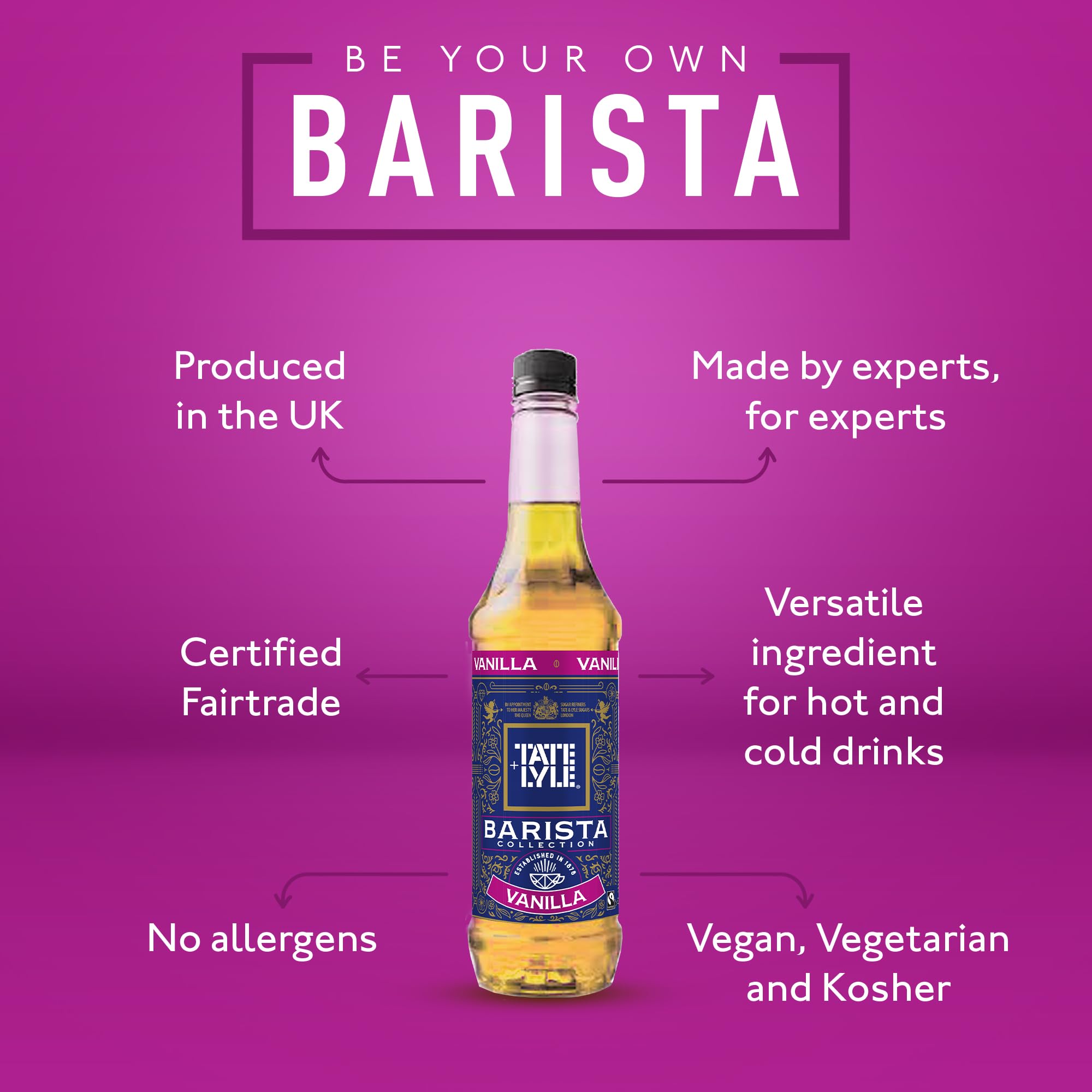 Tate & Lyle - Vanilla Coffee Syrup Fairtrade 750ml 7