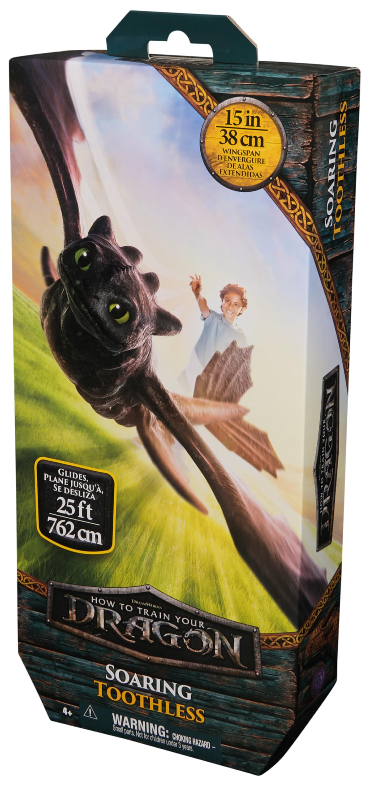 How to Train Your Dragon Soaring Toothless Dragon Glider - 15-Inch Wingspan Action Figure for Kids 4