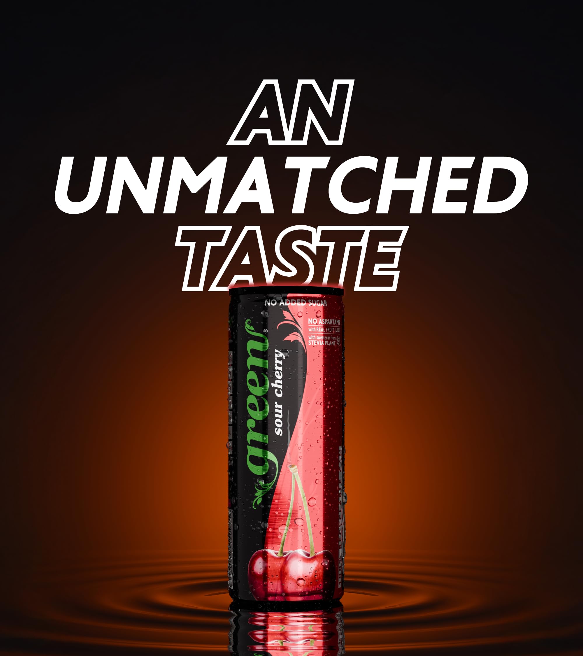 Green Cola - Sour Cherry Sparkling Drink (4 x 330ml)